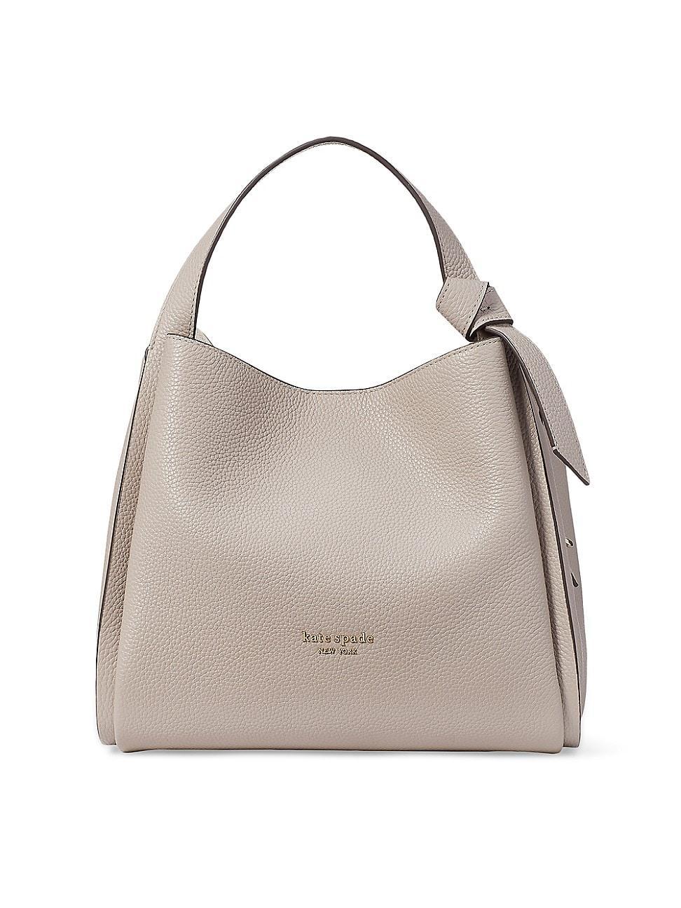 Womens Medium Knott Leather Crossbody Tote Product Image