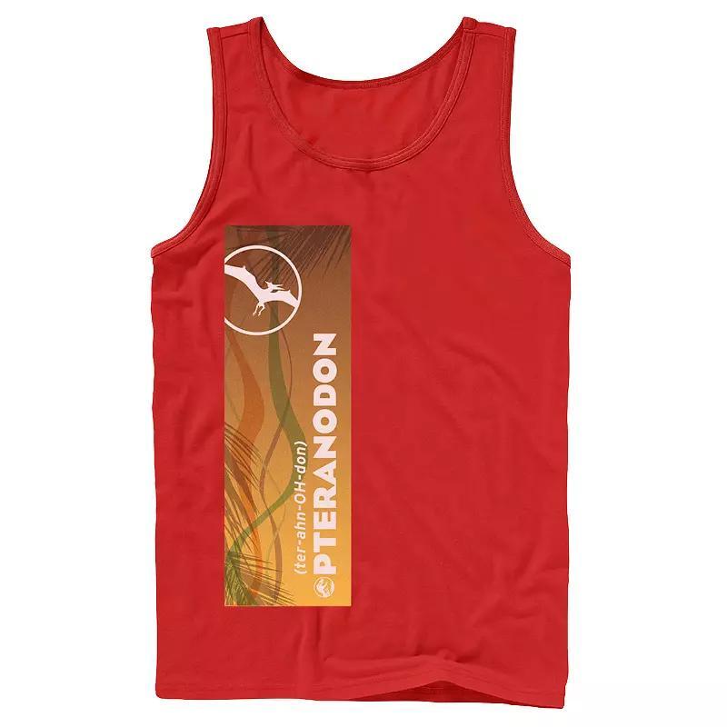 Men's Jurassic World Pteranodon Right Panel Tank Top, Size: Small, Grey Product Image