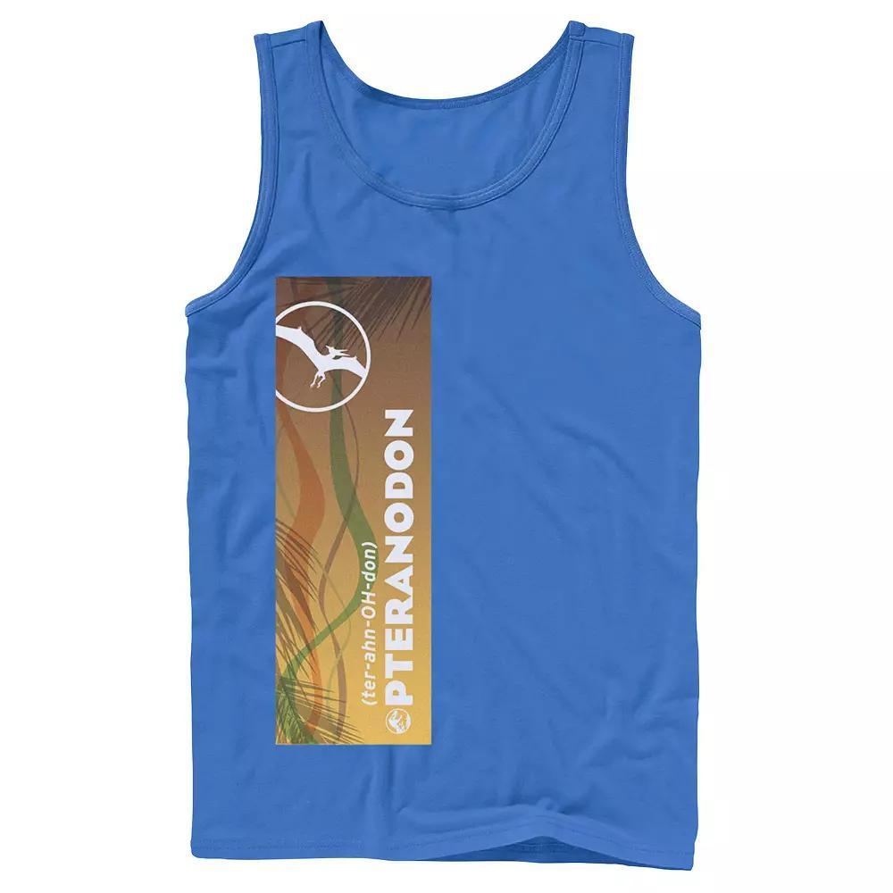 Men's Jurassic World Pteranodon Right Panel Tank Top, Size: Small, Grey Product Image