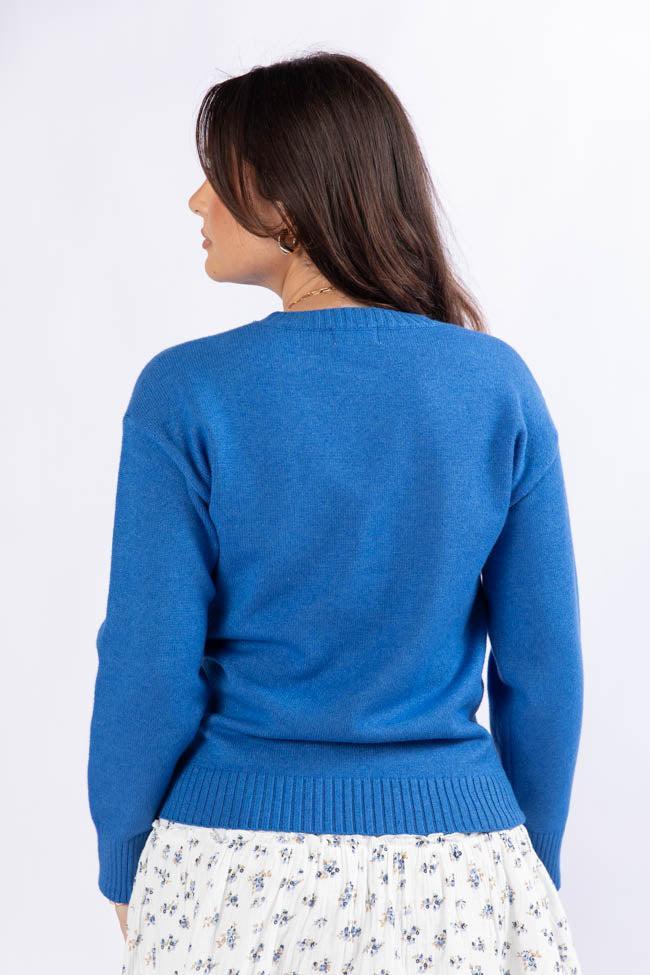 Doing My Best Blue Sweater FINAL SALE Product Image