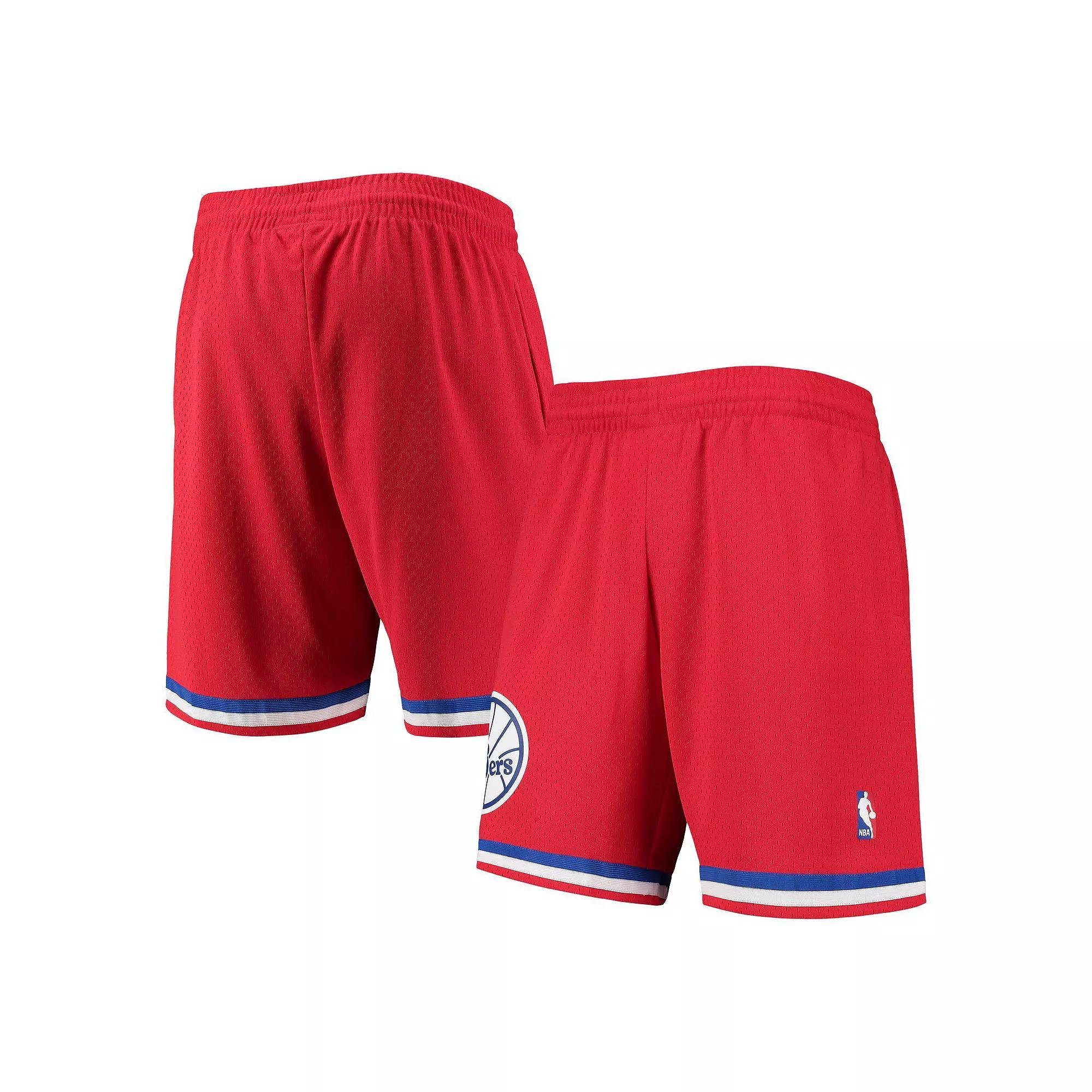 Mens Mitchell & Ness Red Philadelphia 76ers 2002-03 Hardwood Classics Swingman Shorts Product Image
