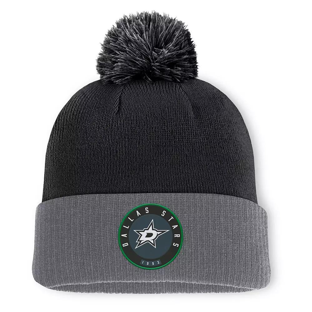 Men's Fanatics  Black Chicago Blackhawks Cuffed Knit Hat with Pom Product Image