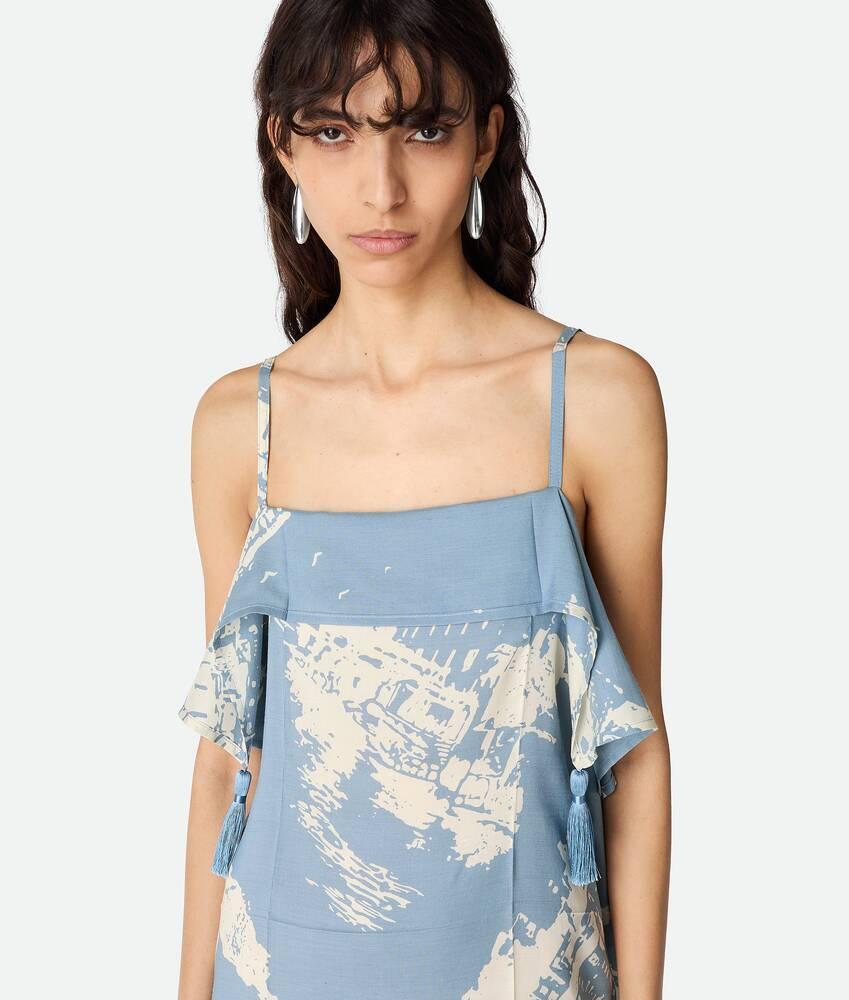 Women's Italian Postcard Dress in Blue/dove Product Image