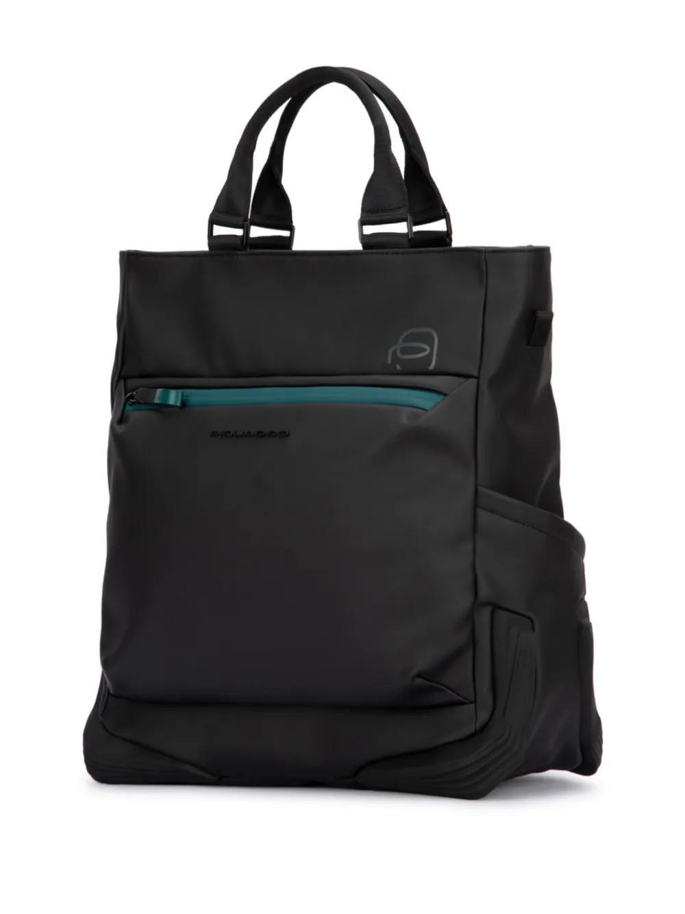 PIQUADRO Convertible To Backpack 14" Tote Bag In Black Product Image