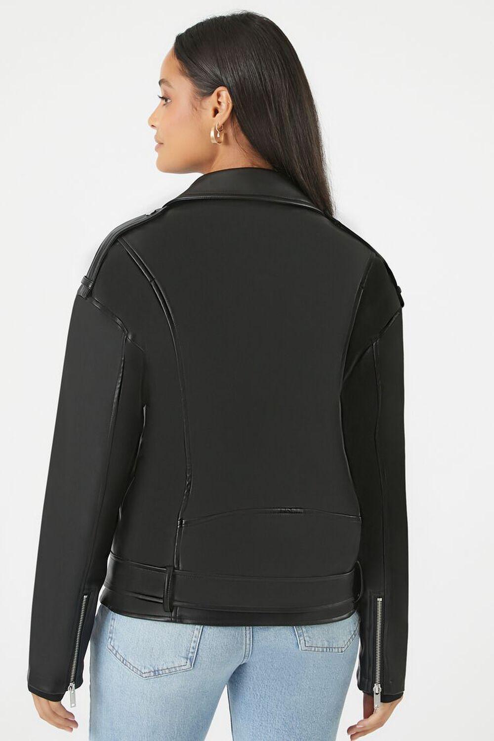 Faux Leather Belted Moto Jacket | Forever 21 Product Image