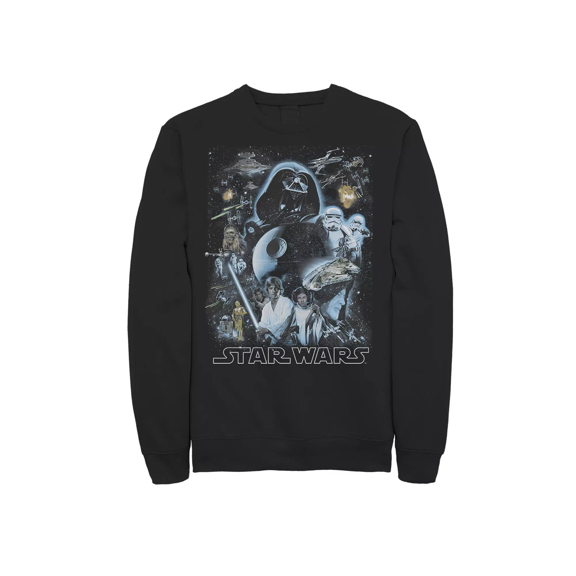 Mens Star Wars Galaxy Of Stars Poster Sweatshirt Product Image