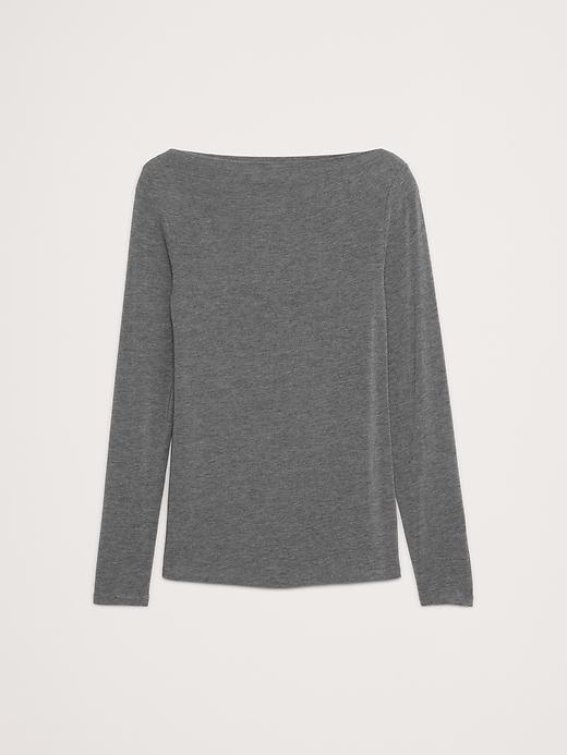 Luxe Wool-Blend Boat-Neck Top Product Image