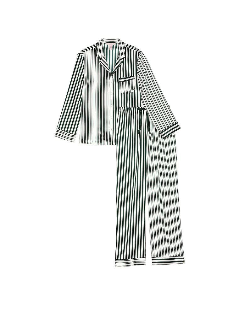 Glazed Satin Long Pajama Set Product Image