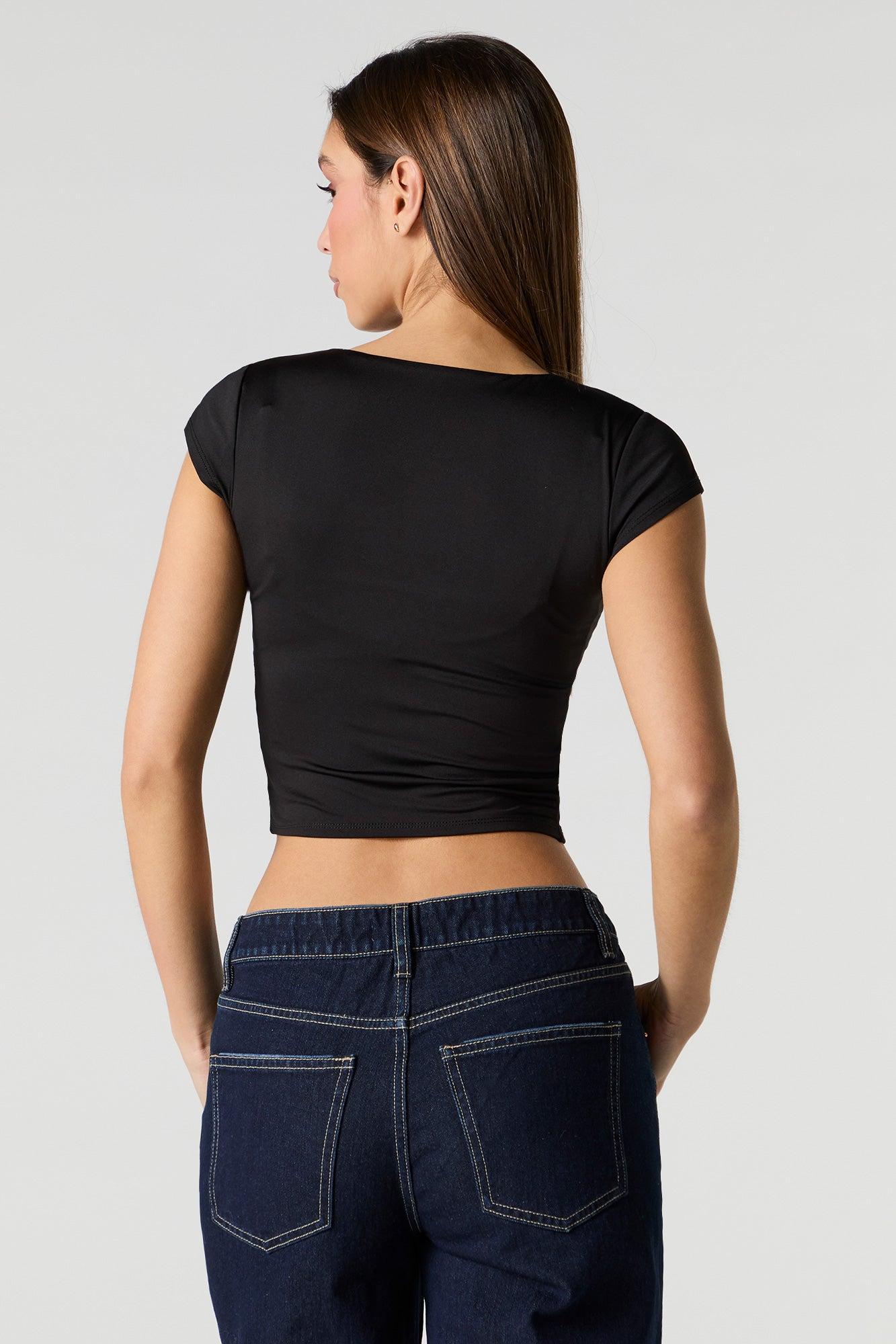 Contour Square Neck Cap Sleeve Top Female Product Image