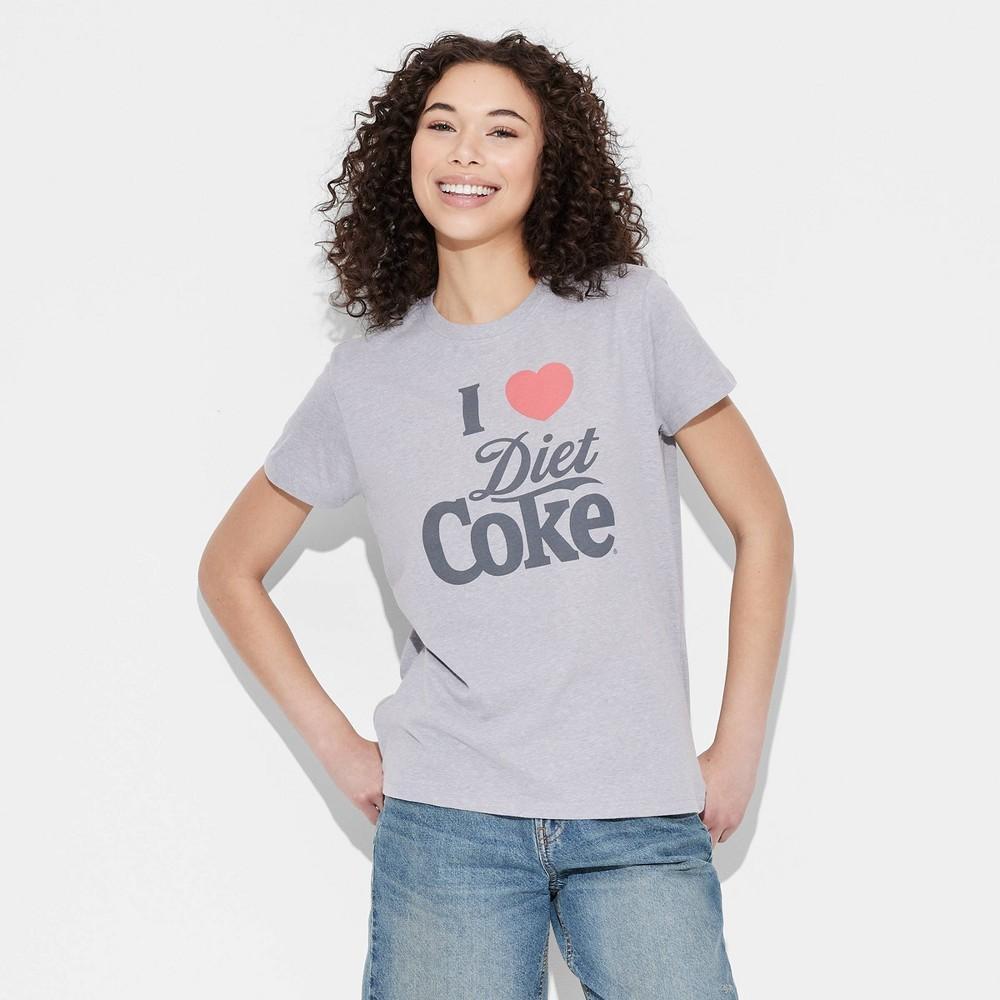 Women's I Heart Diet Coke Short Sleeve Graphic T-Shirt - Heather Product Image