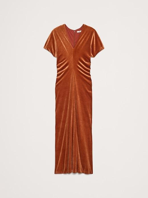 Bias-Cut Velvet Maxi Dress Product Image