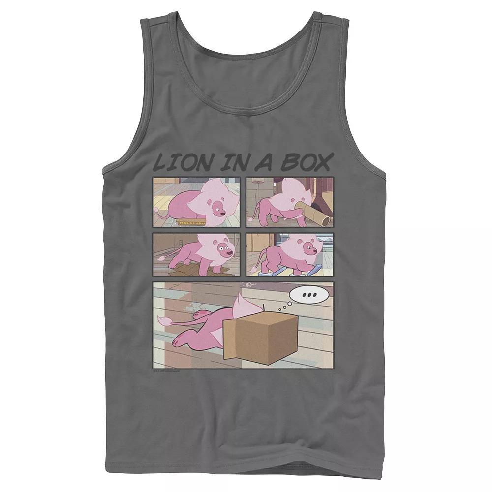 Men's Cartoon Network Stevens Universe Lion In A Box Comic Strip Tank Top, Size: XL, Grey Product Image