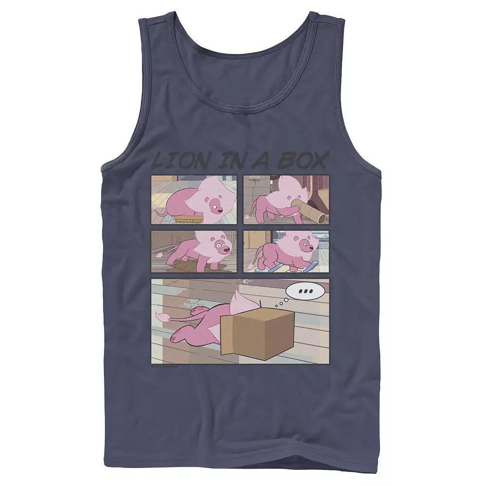 Men's Cartoon Network Stevens Universe Lion In A Box Comic Strip Tank Top, Size: XL, Grey Product Image