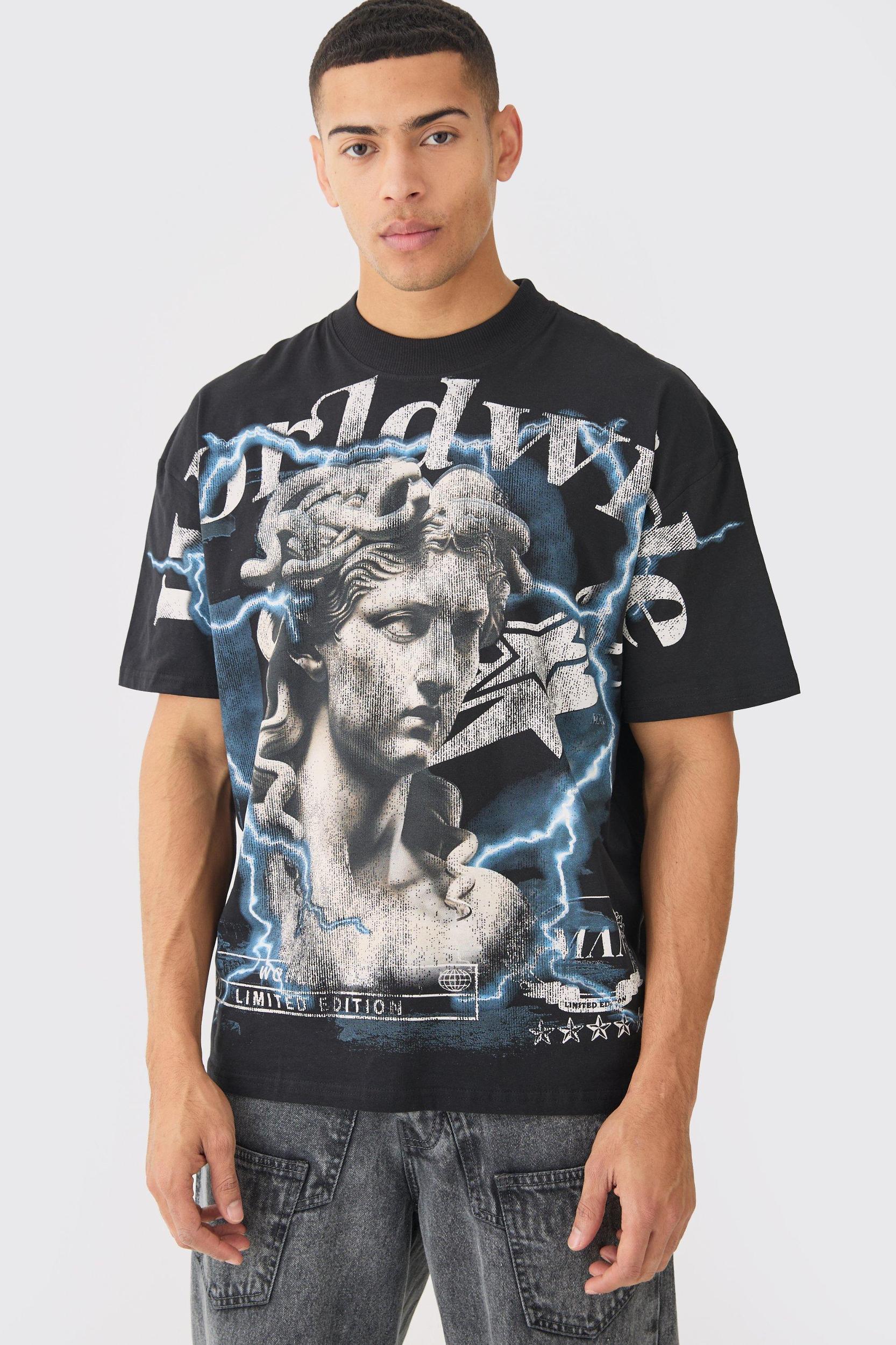 Oversized Renaissance Over Seams T-shirt | boohooMAN USA Product Image