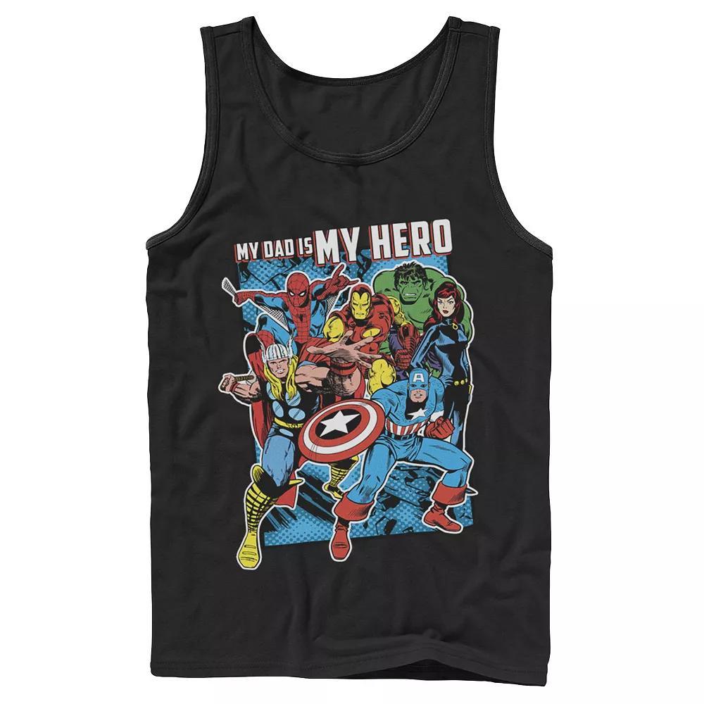 Men's Marvel Heroes My Dad My Hero Father's Day Tank Top, Size: Large, Black Product Image