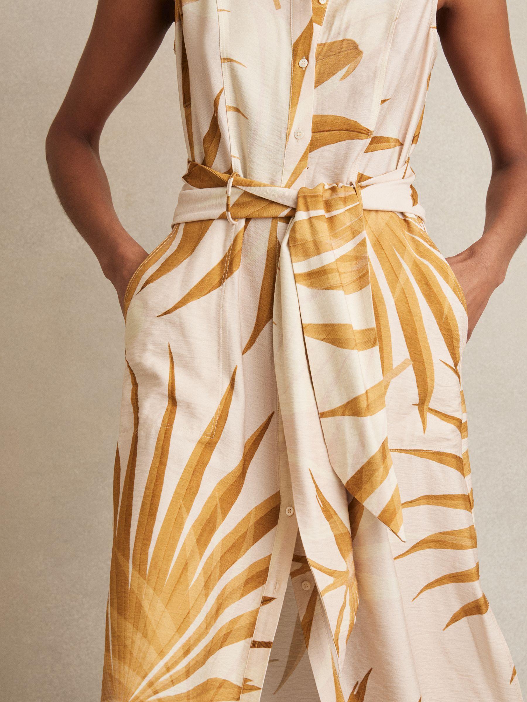 Printed Ruffle Trim Maxi Dress in Cream/Red Product Image