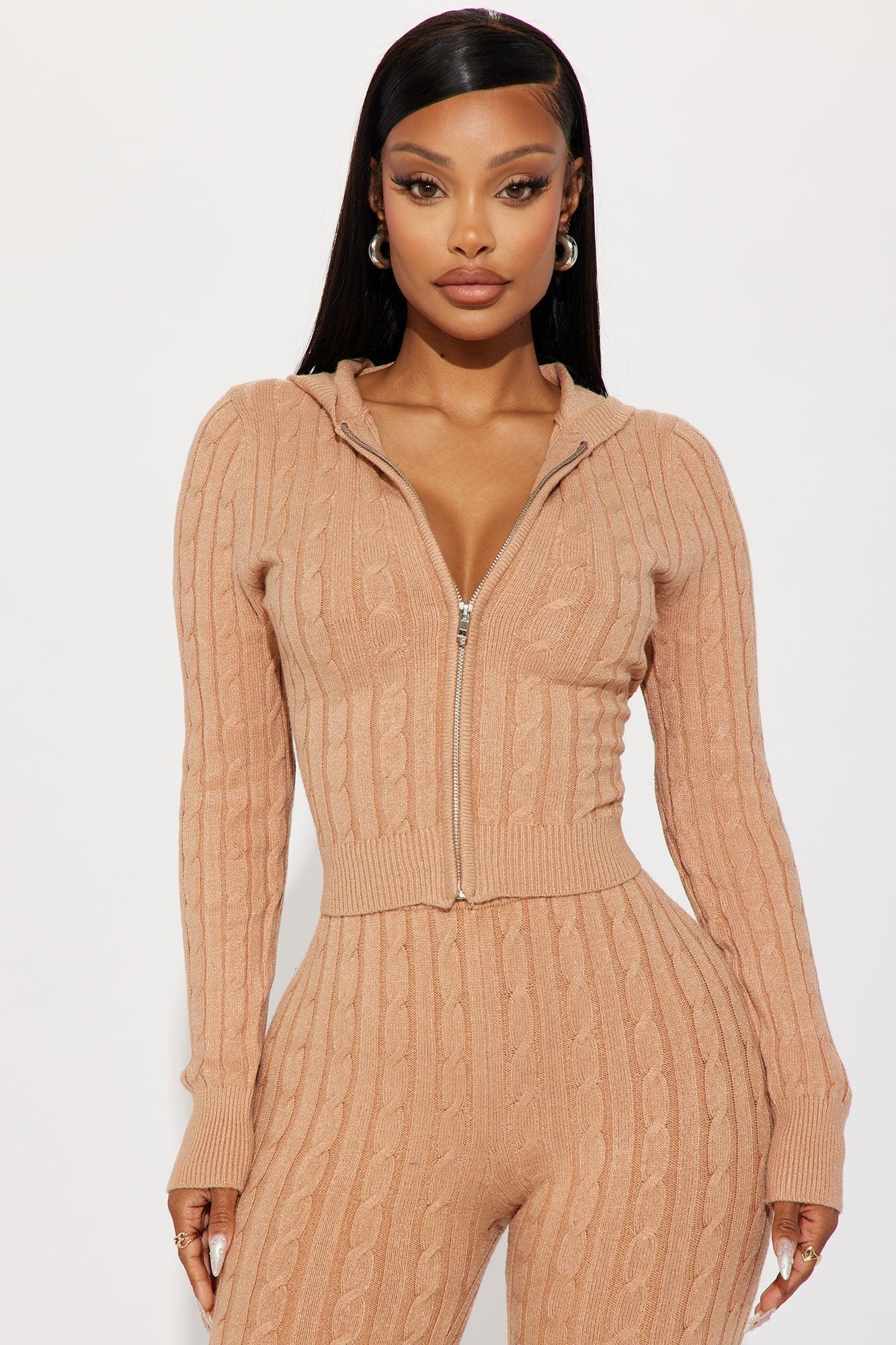 Rylee Sweater Legging Set - Taupe Product Image