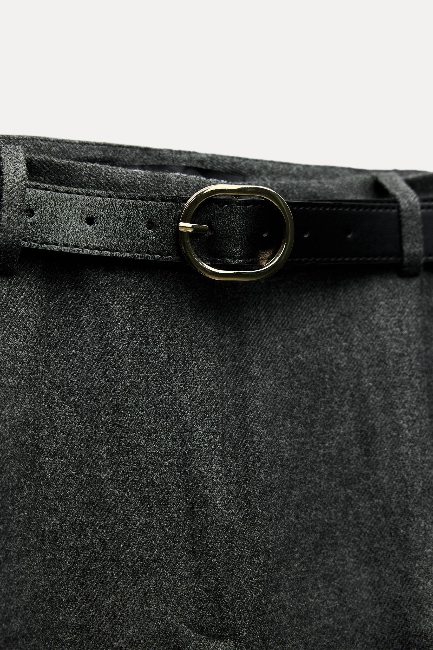 WIDE LEG BELTED PANTS Product Image