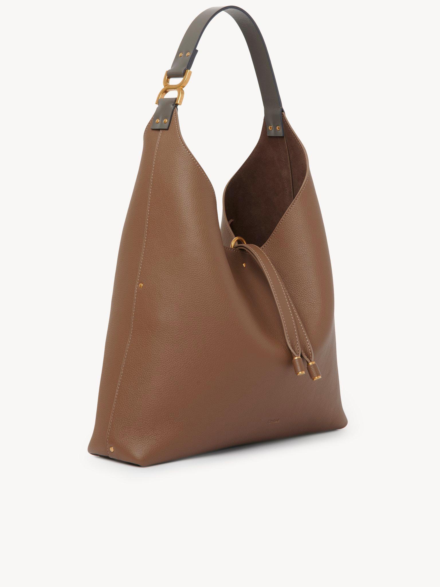 Marcie hobo bag in grained leather Product Image