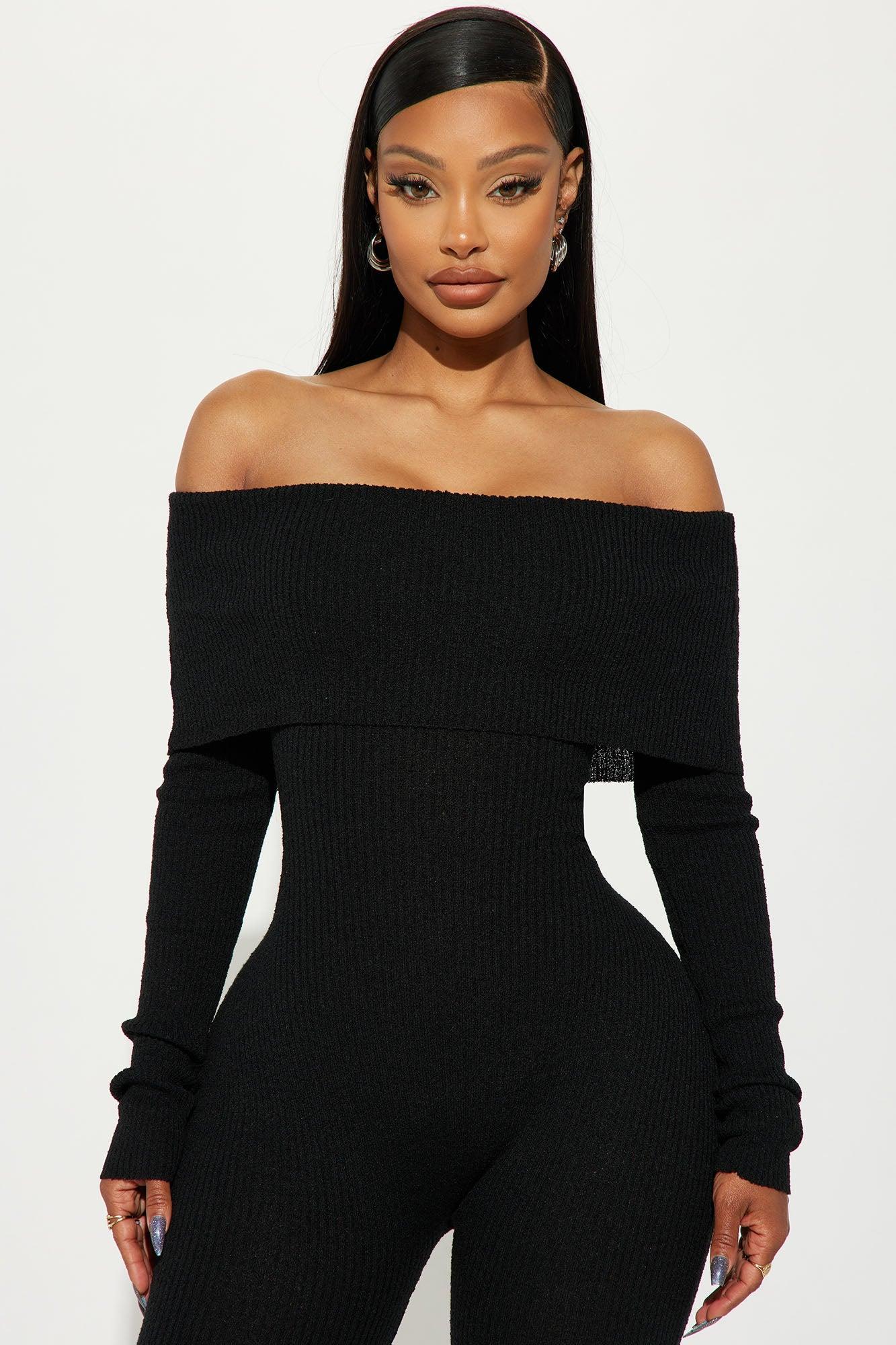 Always Loyal Sweater Jumpsuit - Black Product Image