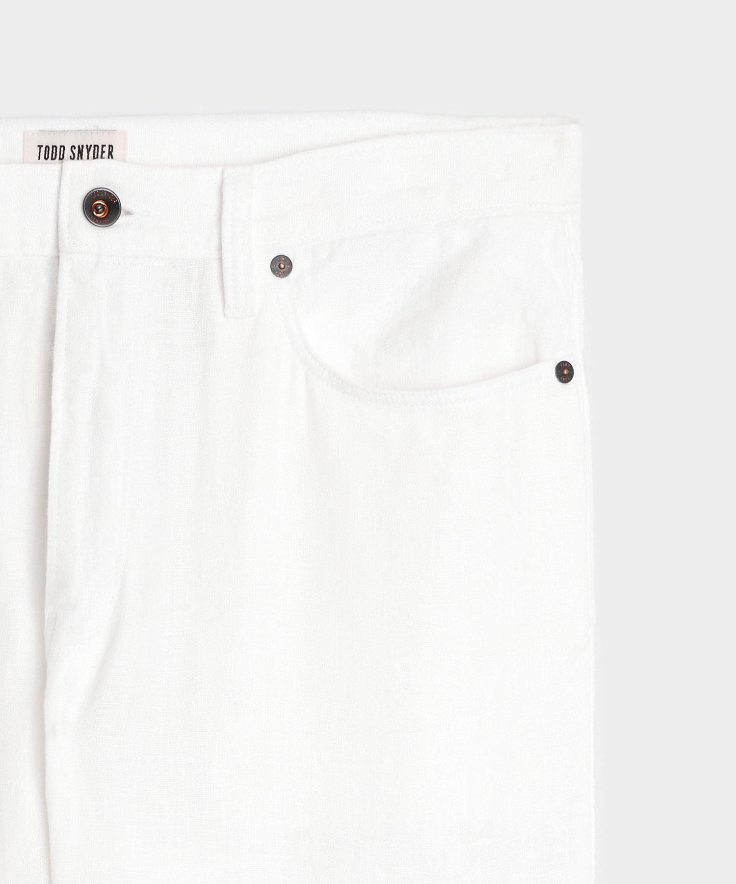 Straight Fit 5-Pocket Linen Pant Male Product Image