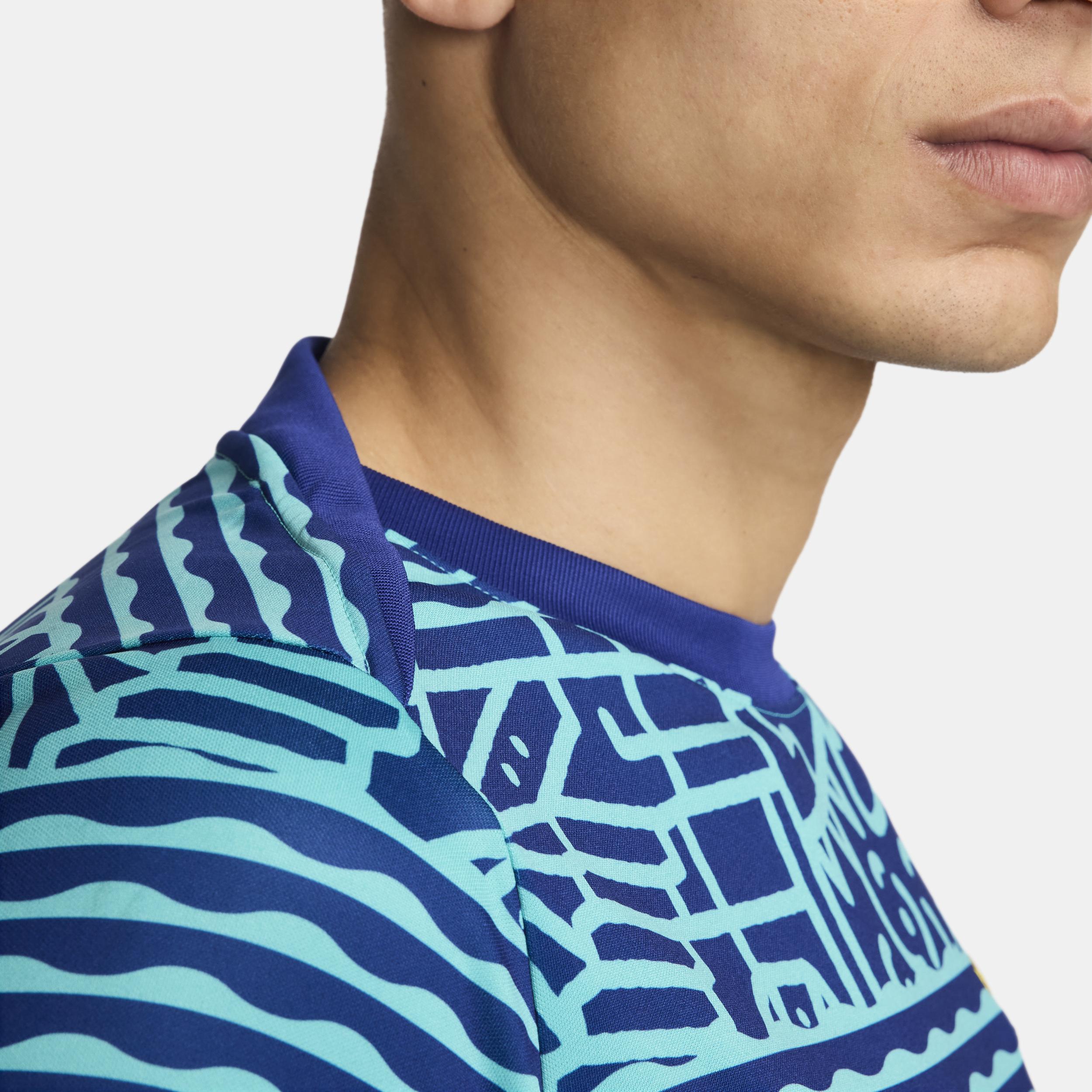 Brazil Academy Pro Nike Men's Dri-FIT Soccer Pre-Match Short-Sleeve Top Product Image