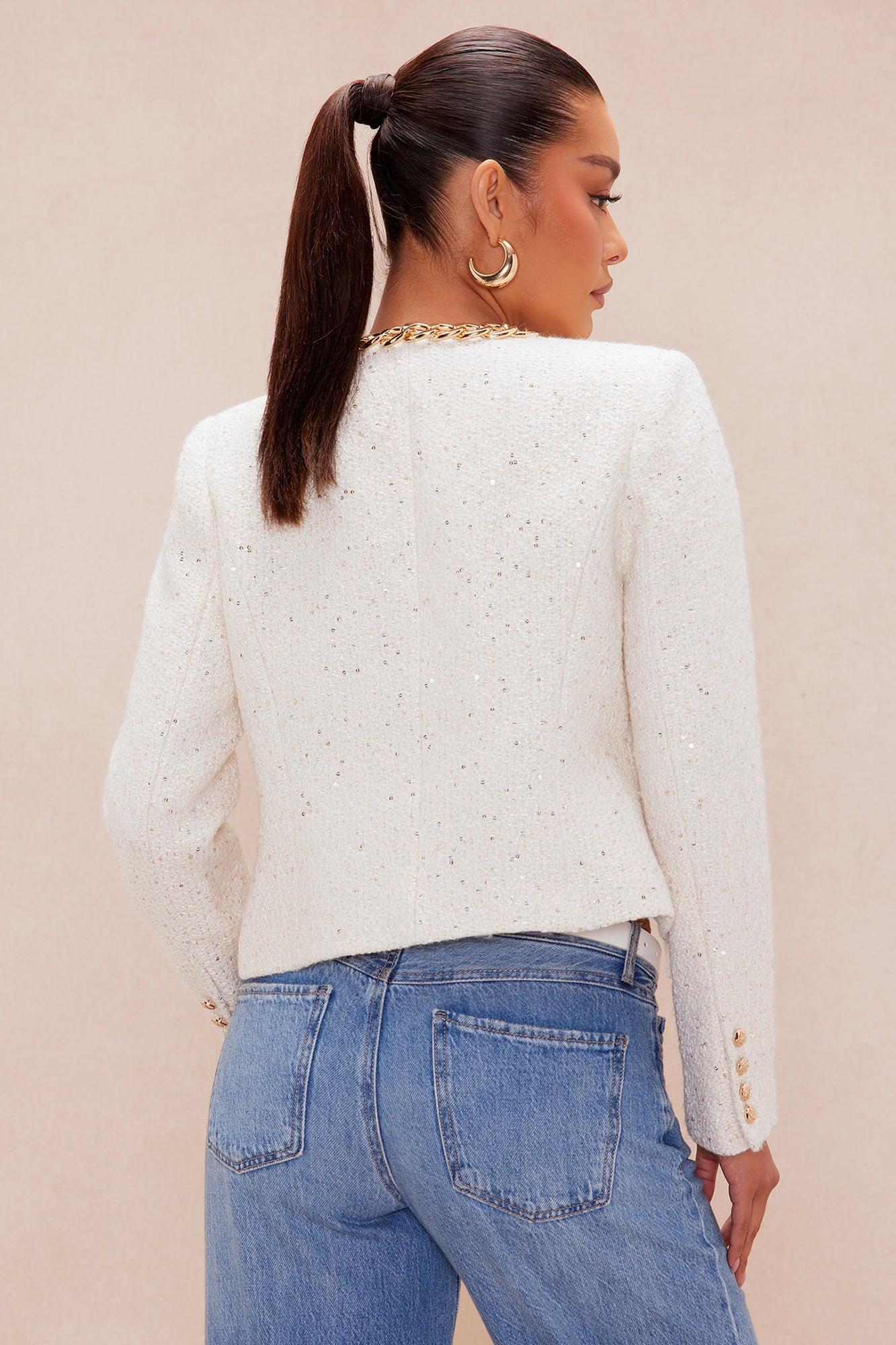 Kennedy Tweed Blazer - Cream Product Image