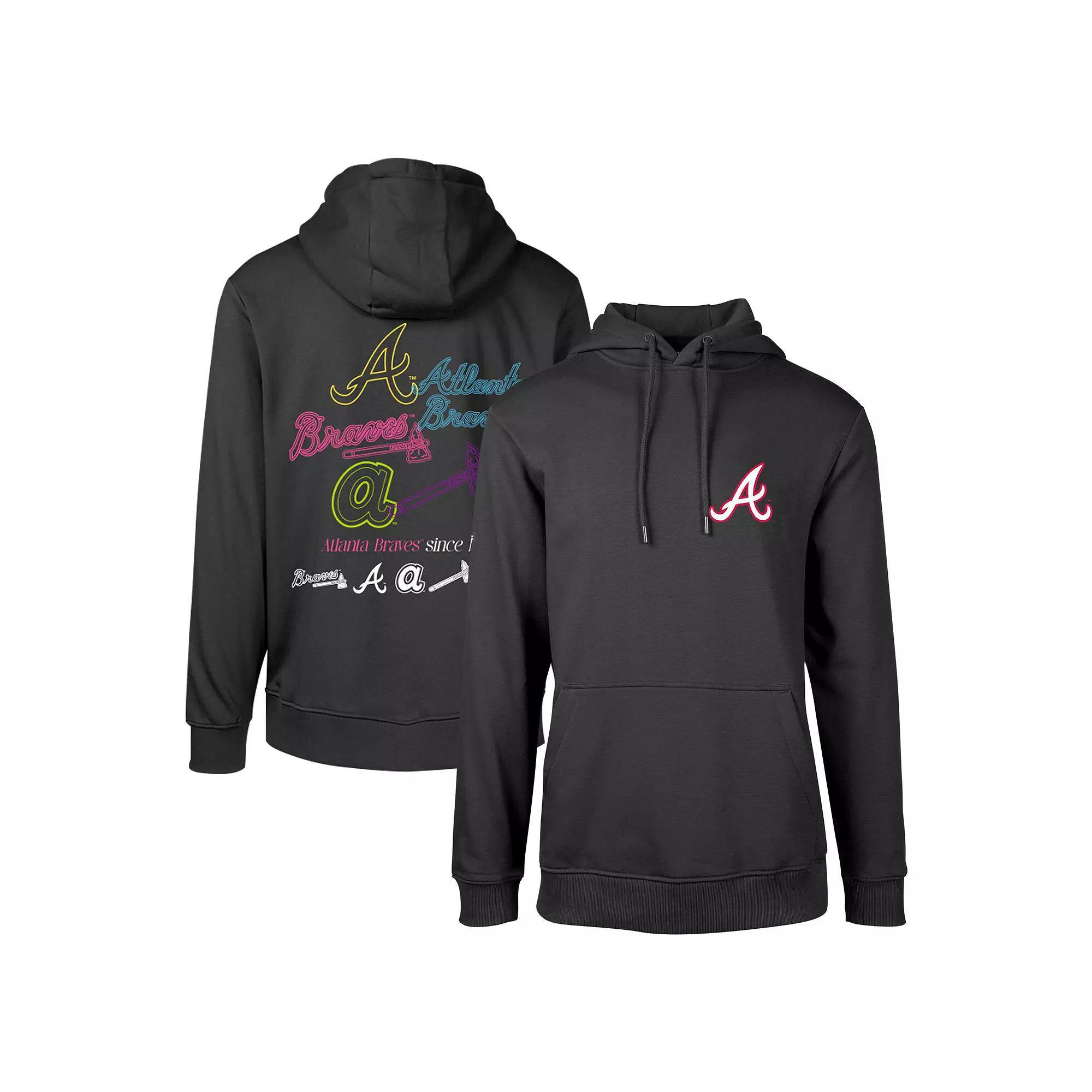 Mens Levelwear Atlanta Braves Podium Vintage Pullover Hoodie Product Image