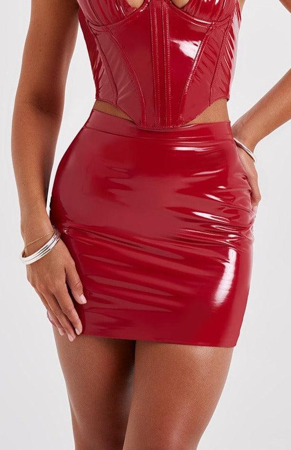 Violet Mini Skirt - Red Product Image