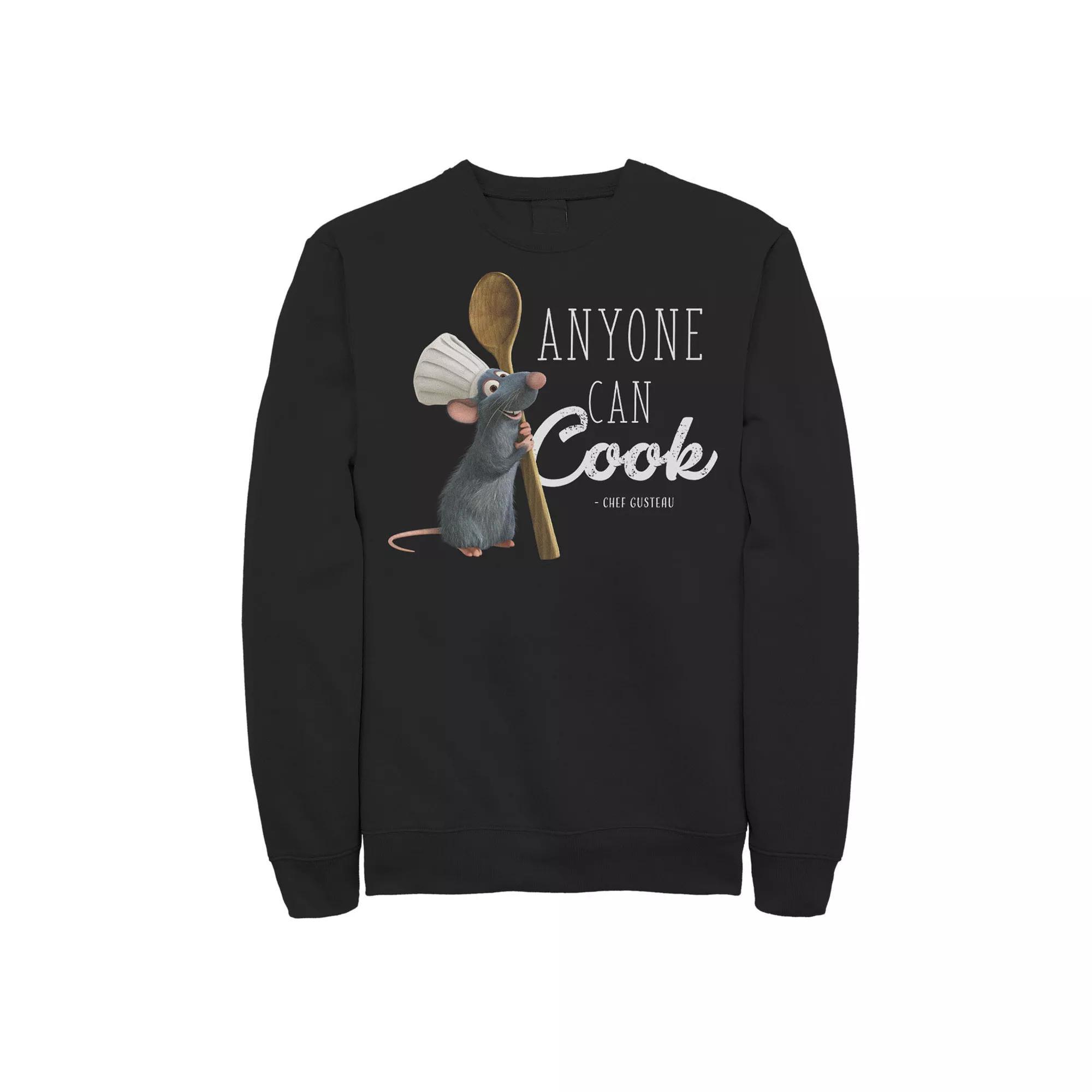 Disney / Pixar's Ratatouille Remy Men's Anyone Can Cook Sweatshirt, Size: XXL, Black Product Image