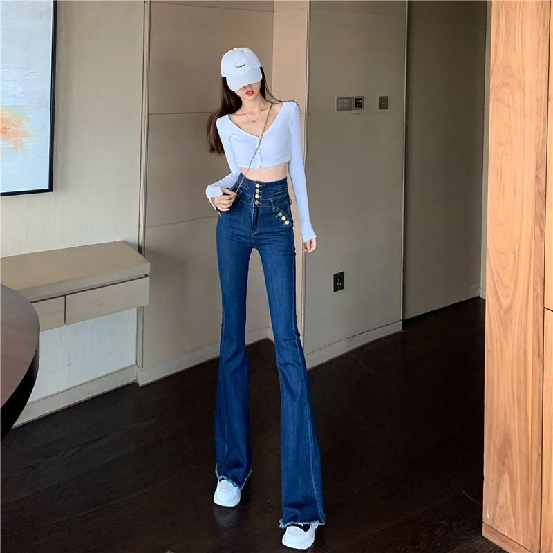 High Waist Skinny Jeans Product Image