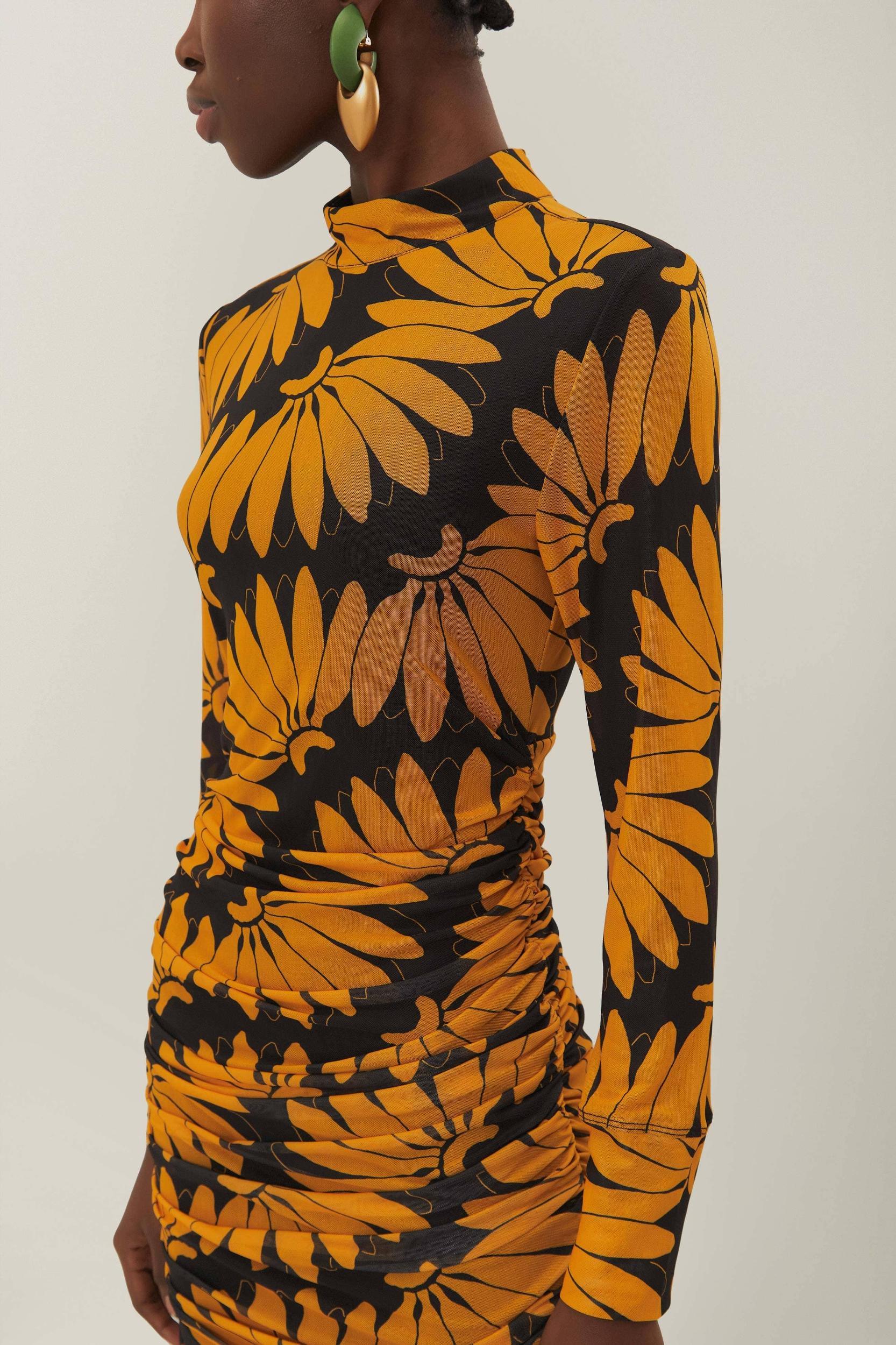 Yellow Copabanana Tulle Midi Dress, COPABANANA YELLOW / M Product Image