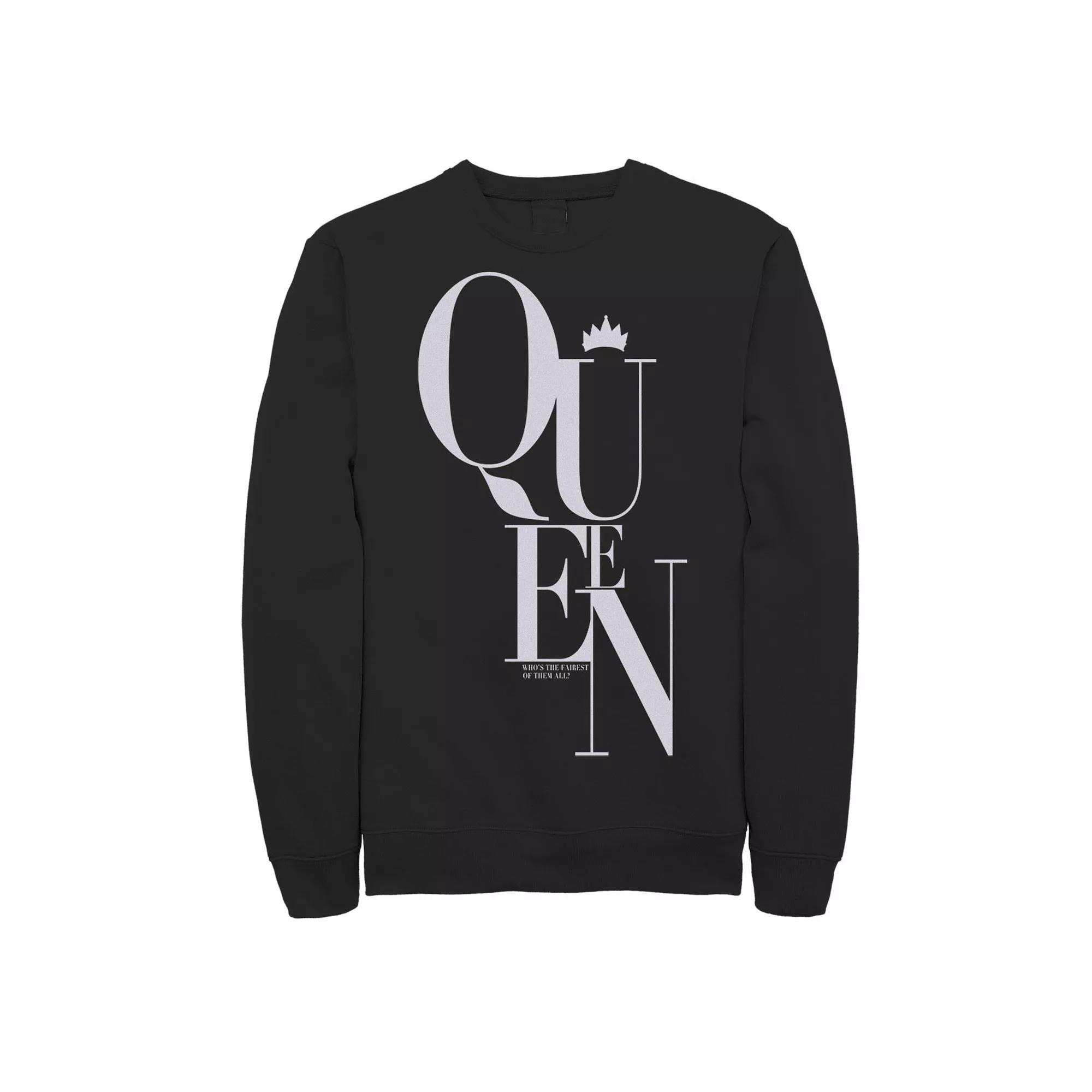 Disney's Snow White Men's Evil Queen Quote Sweatshirt, Size: Large, Black Product Image