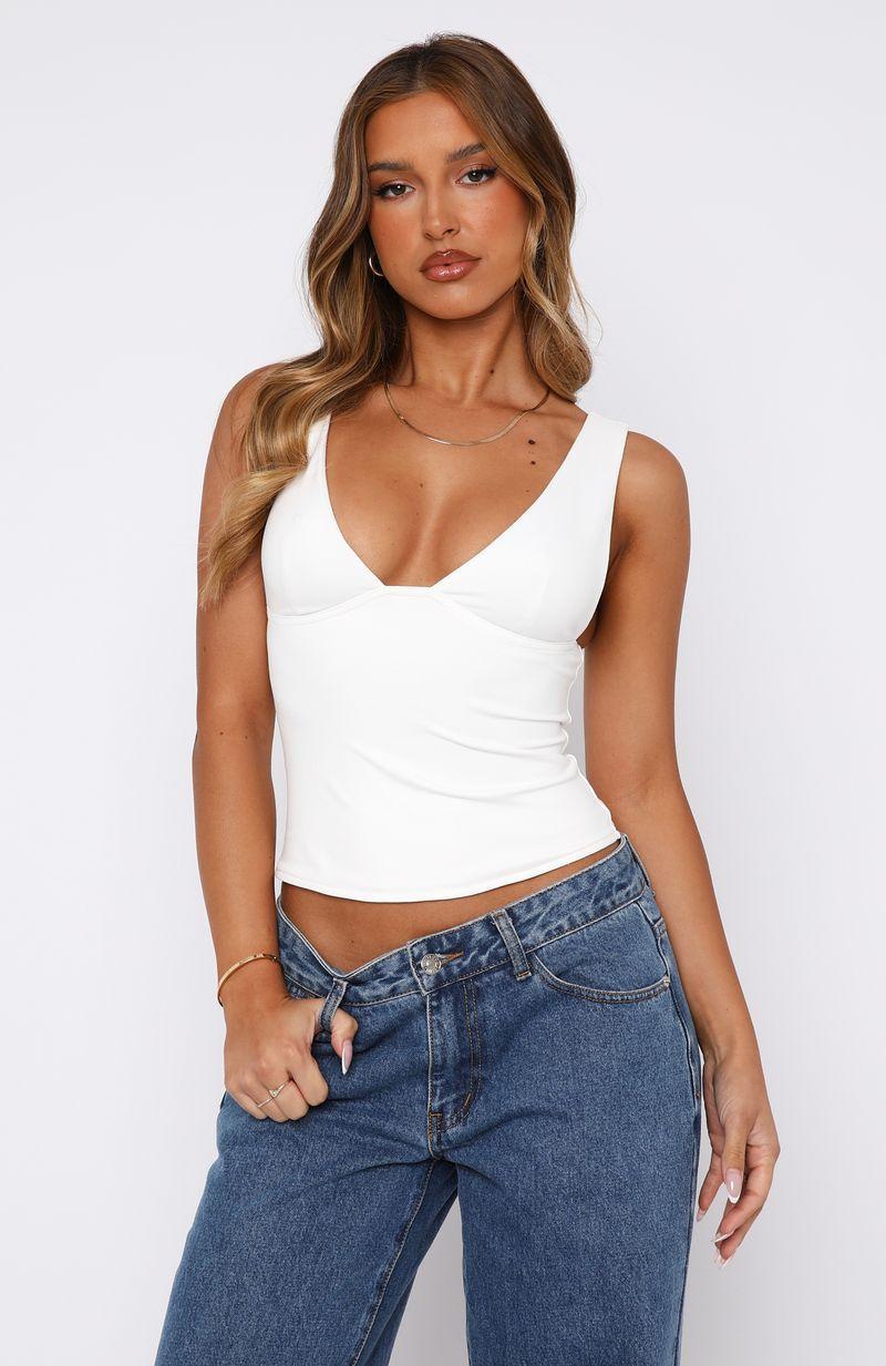 Taking Up Space Top White Product Image
