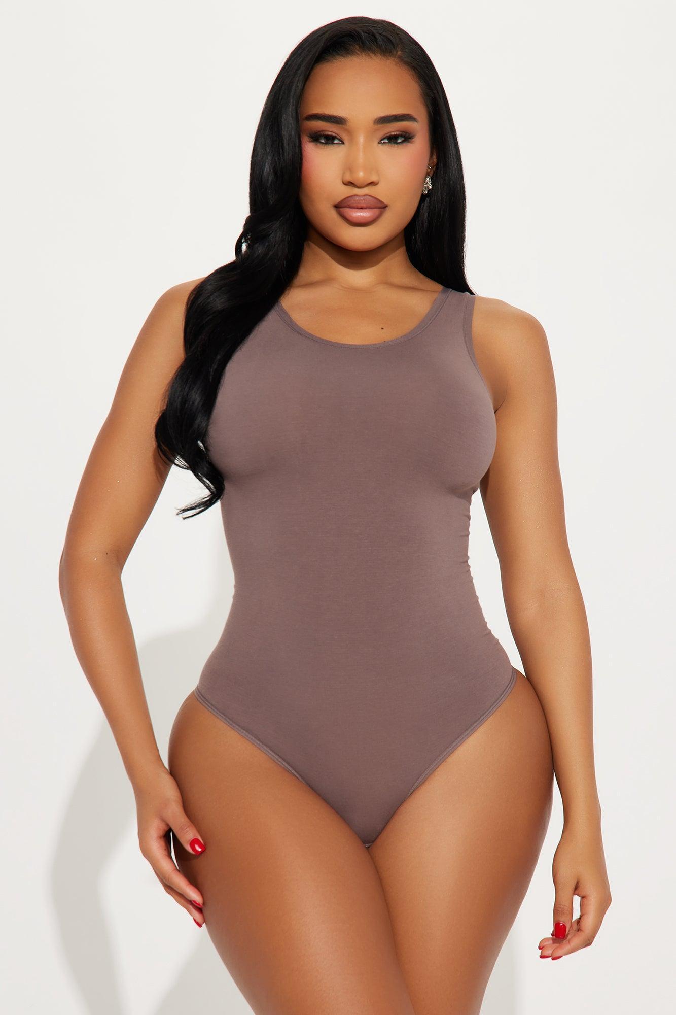 Always Snatched Seamless Scoop Neck Thong Bodysuit - Plum Product Image