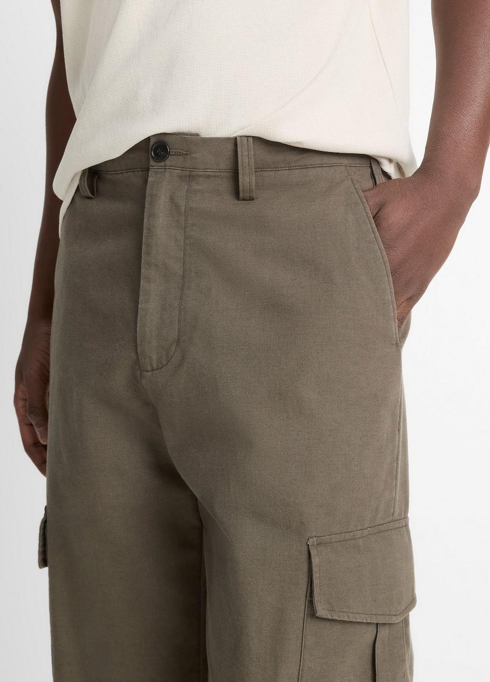 Mens Cotton-linen Cargo Pant, Mangrove, Size 32 Vince Product Image