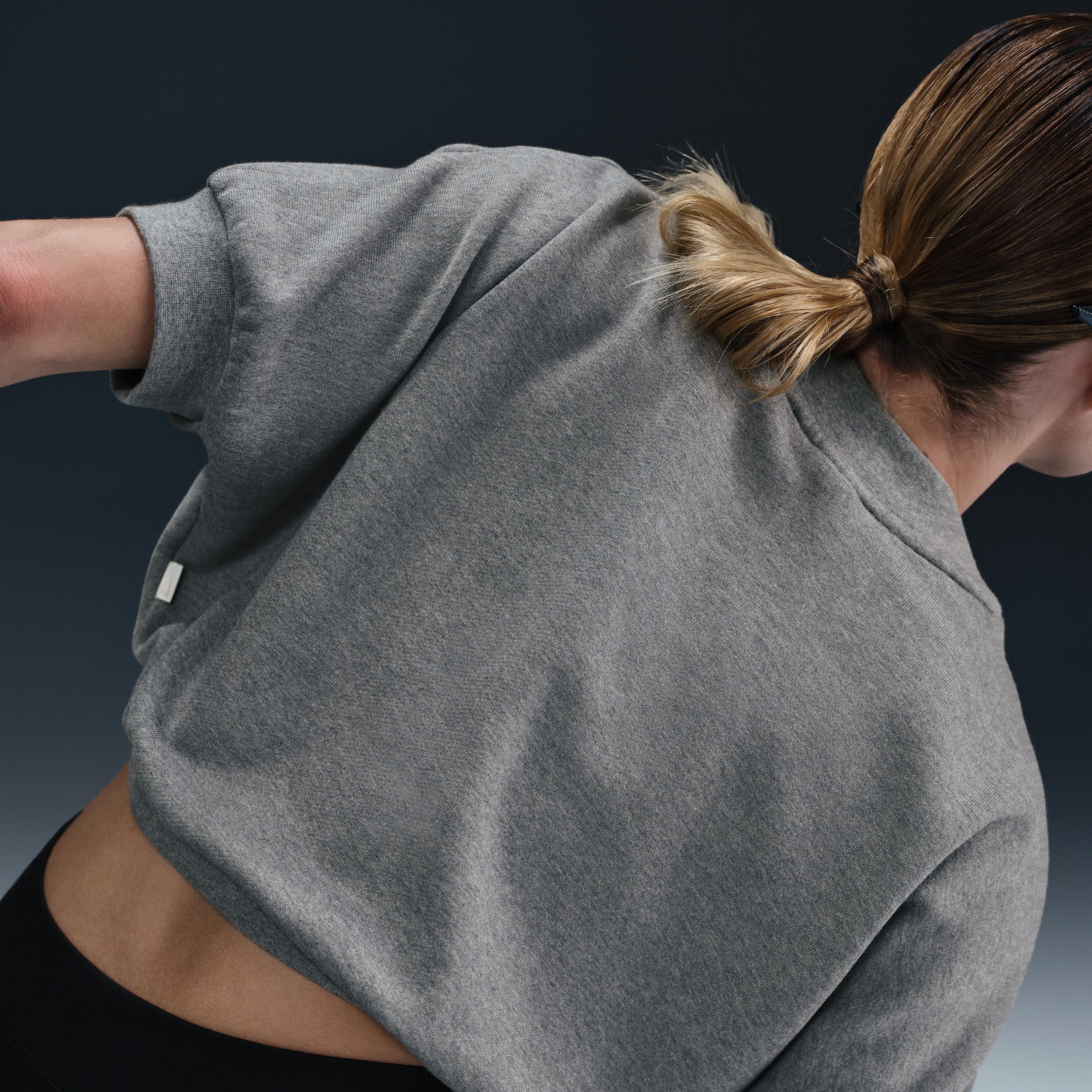 Nike Sportswear Collection Women's Crew-Neck Short-Sleeve Cropped French Terry Top Product Image