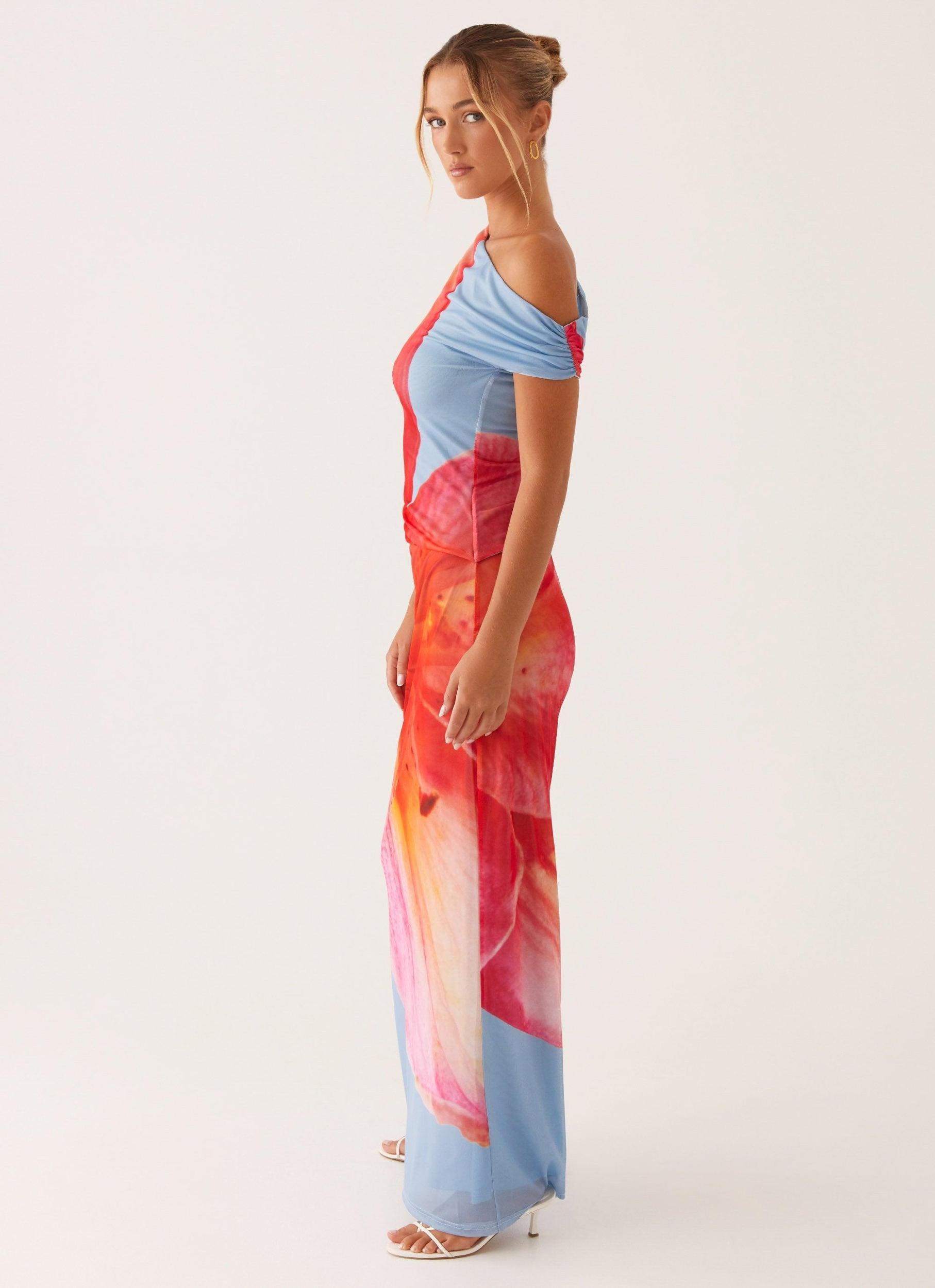Santa Monica Maxi Dress - Blue Floral Product Image