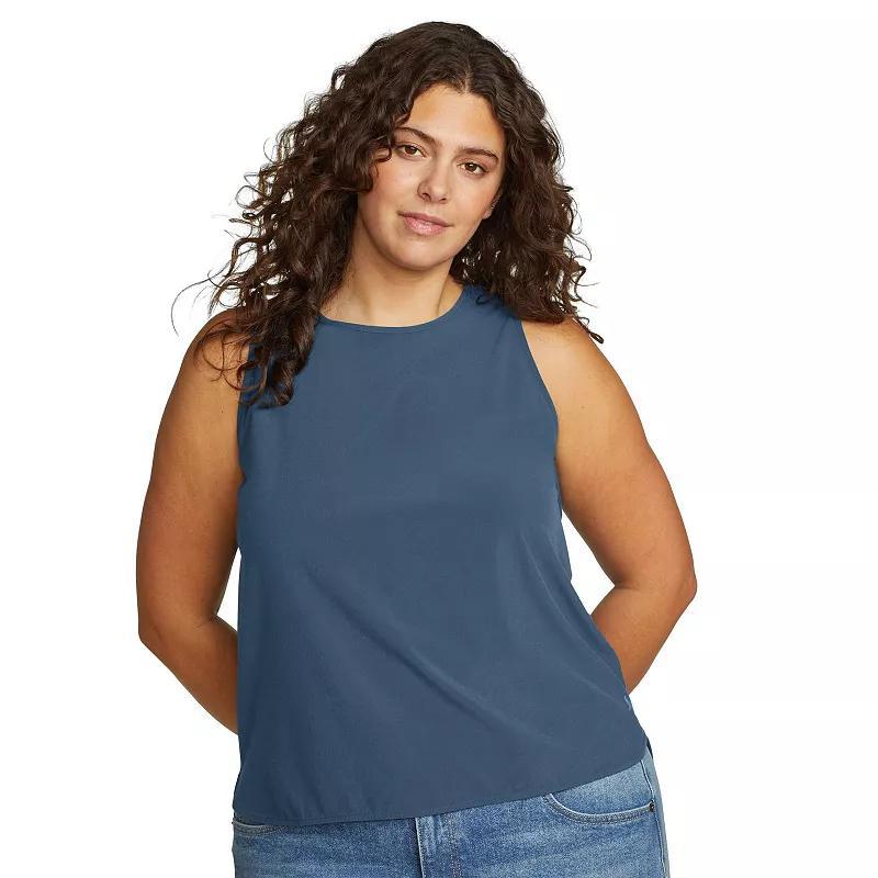 Plus Size Eddie Bauer Departure Crewneck Tank Top, Women's, Size: 3XL, Dusk Product Image