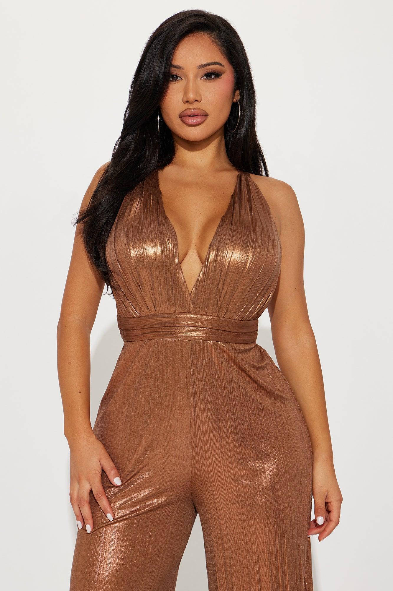 Thoughts Of You Jumpsuit - Bronze Product Image