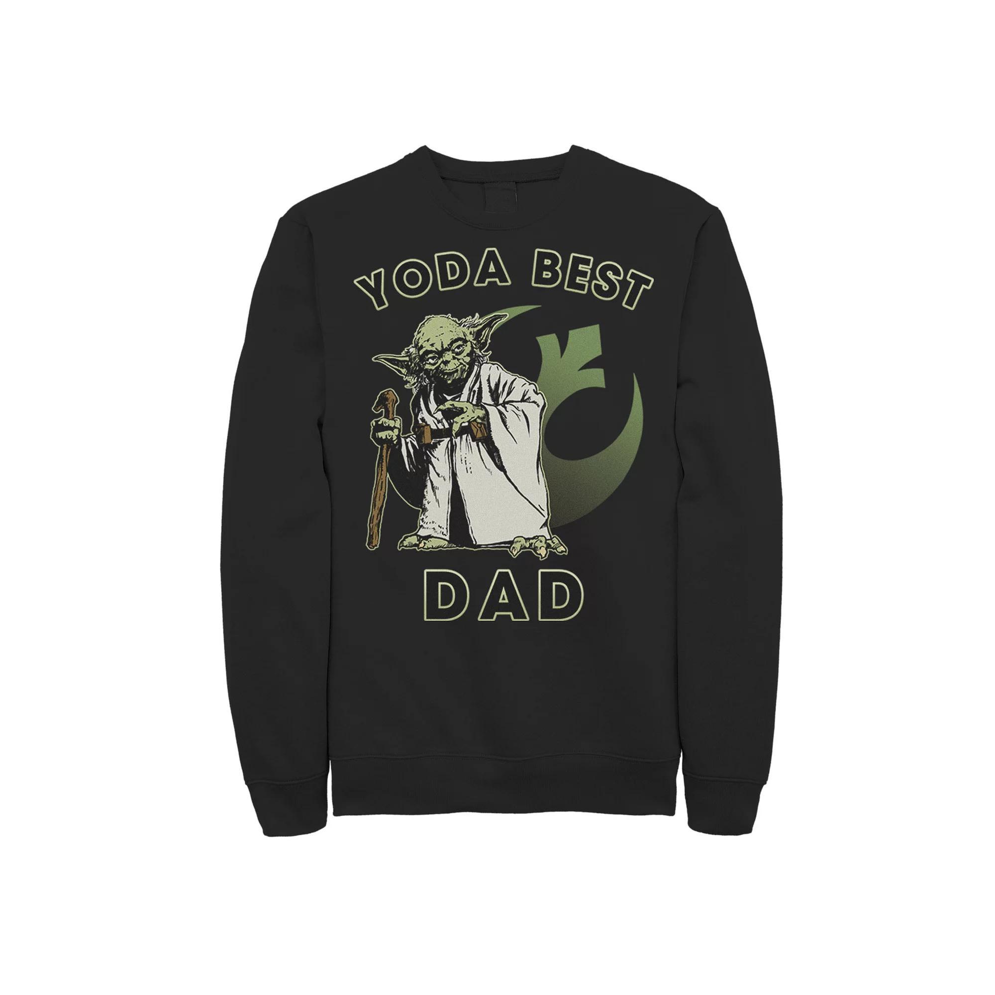 Men's Star Wars Yoda Best Grandpa Rebel Logo Sweatshirt, Size: XL, Black Product Image