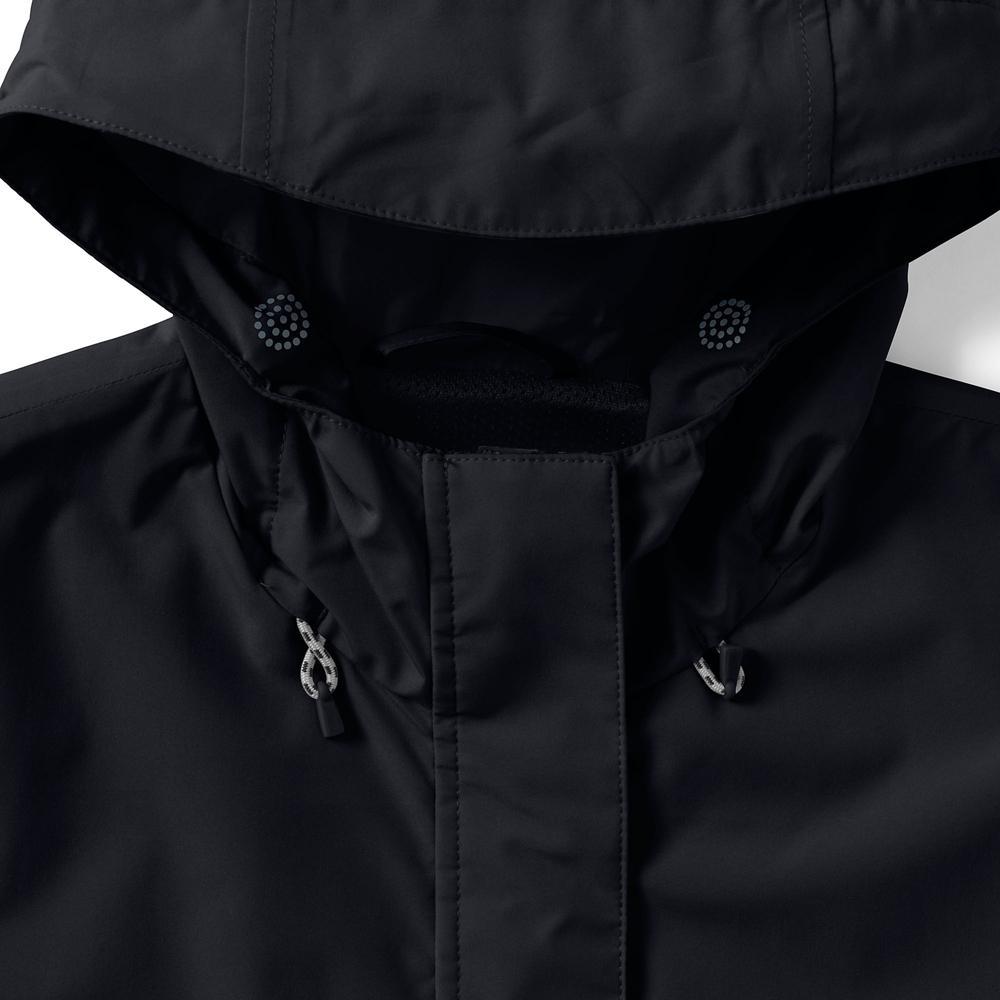 Womens Lands End Hooded Packable Raincoat Deep Blue Product Image