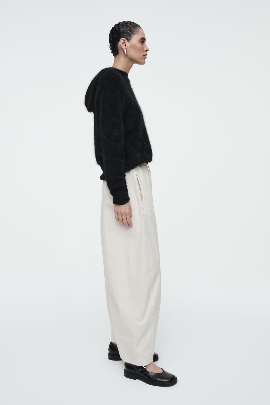 ELASTICATED BARREL-LEG PANTS Product Image