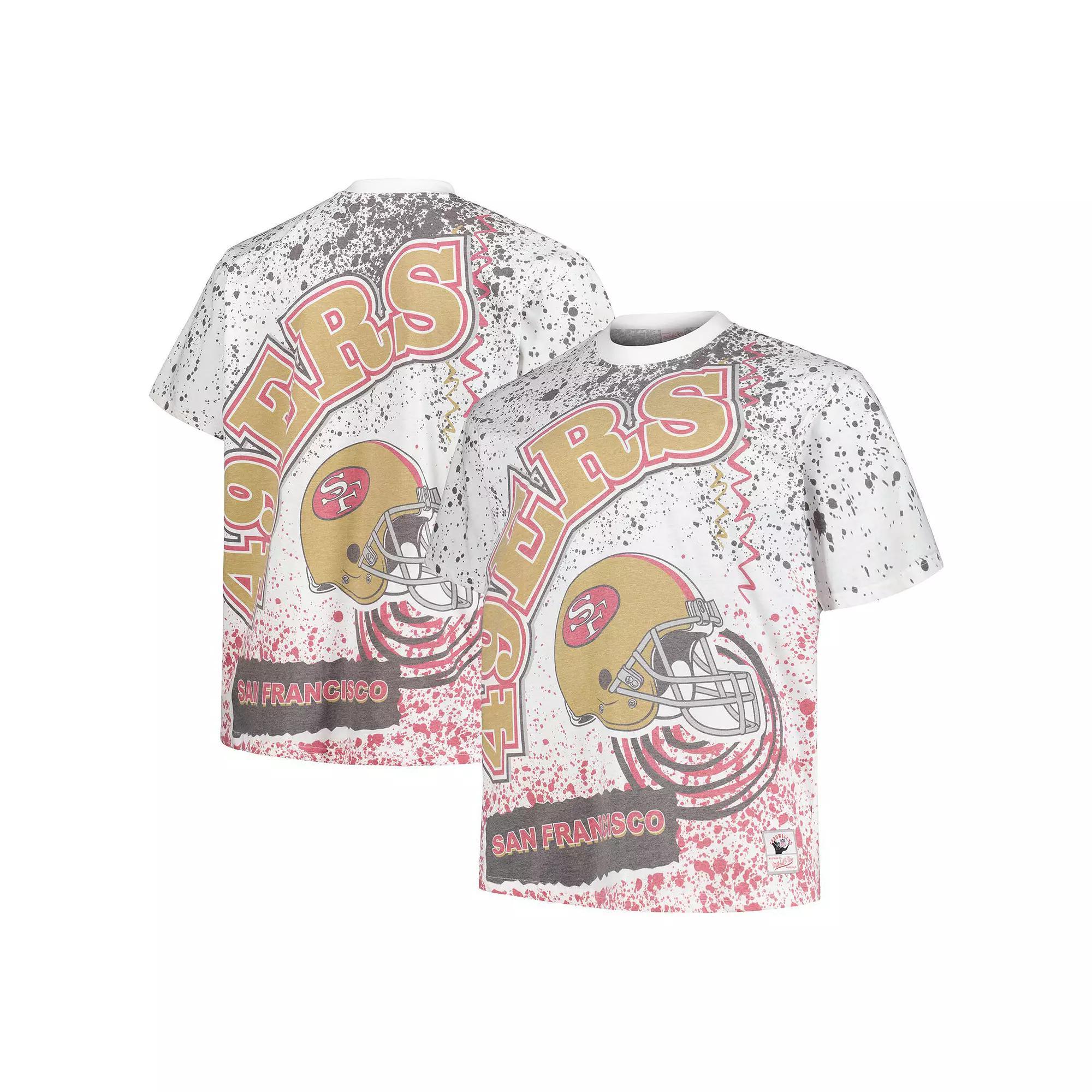 Mens Mitchell & Ness San Francisco 49ers Big & Tall Allover Print T-Shirt Product Image