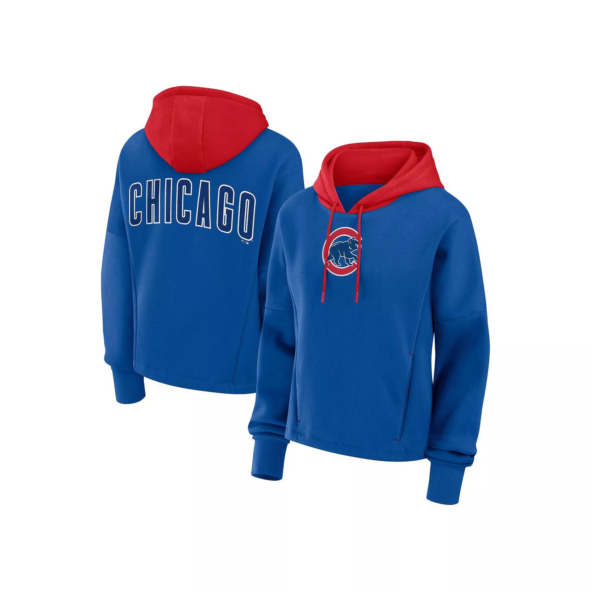 Women's Fanatics Royal Chicago Cubs Oversized Legacy Favorite Spectator Pullover Hoodie, Size: XS, Blue Product Image