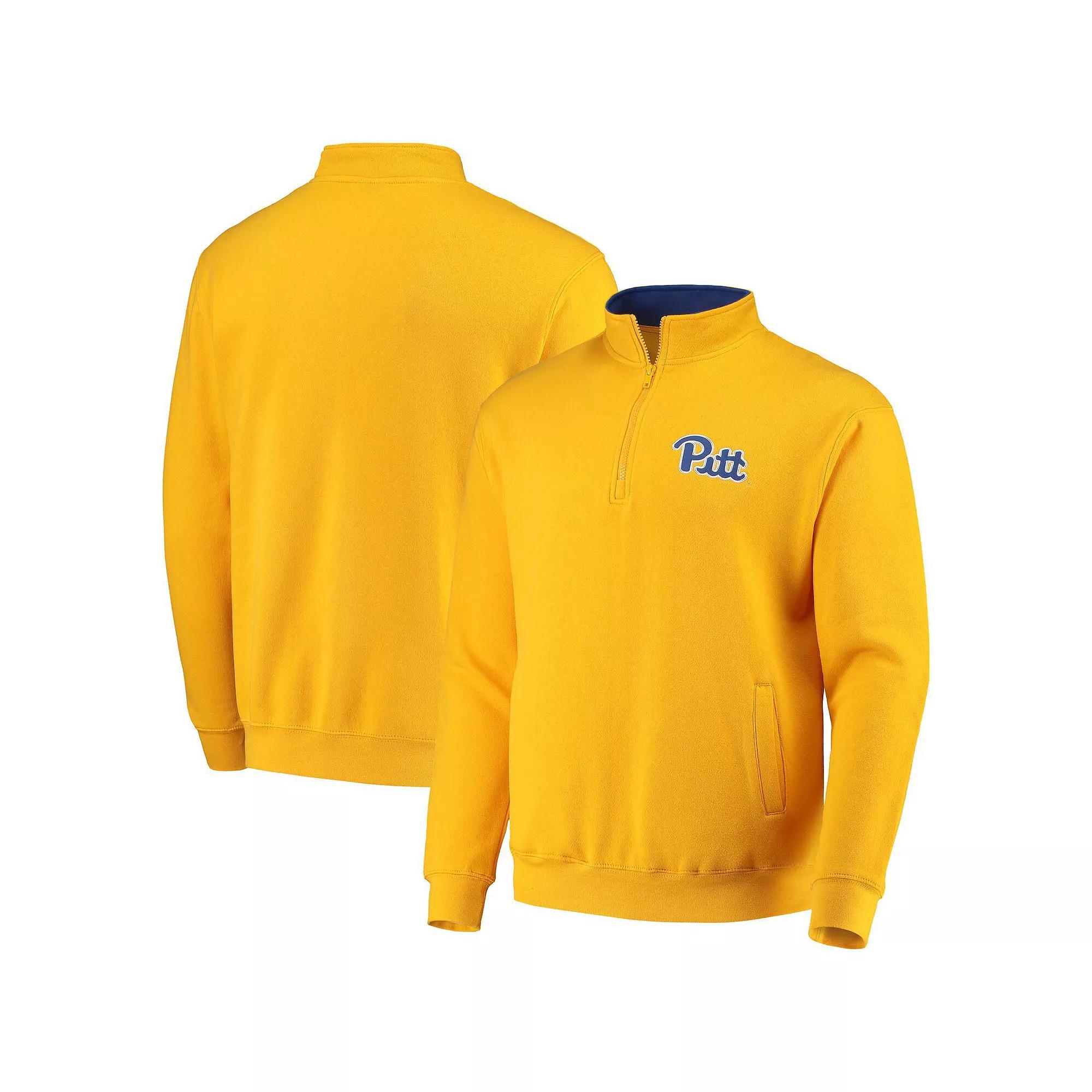 Men's Colosseum Gold Pitt Panthers Tortugas Logo Quarter-Zip Jacket, Size: Large Product Image