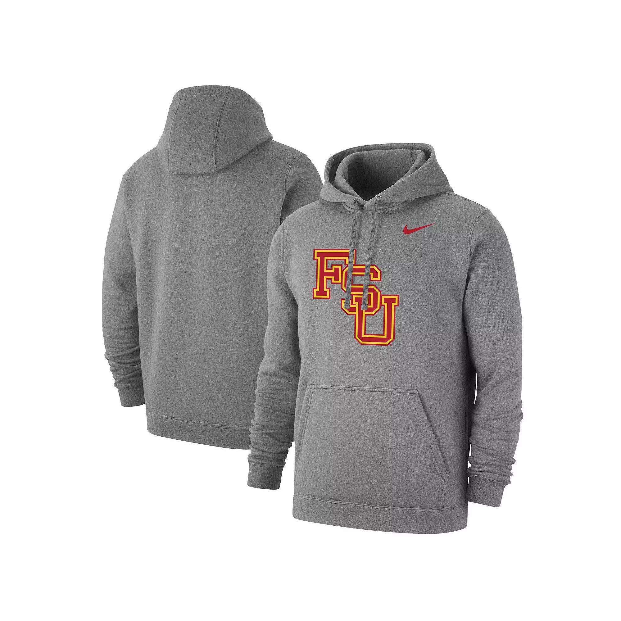 Men's Nike Heather Gray Florida State Seminoles Vintage Logo Pullover Hoodie, Size: Large, Grey Product Image