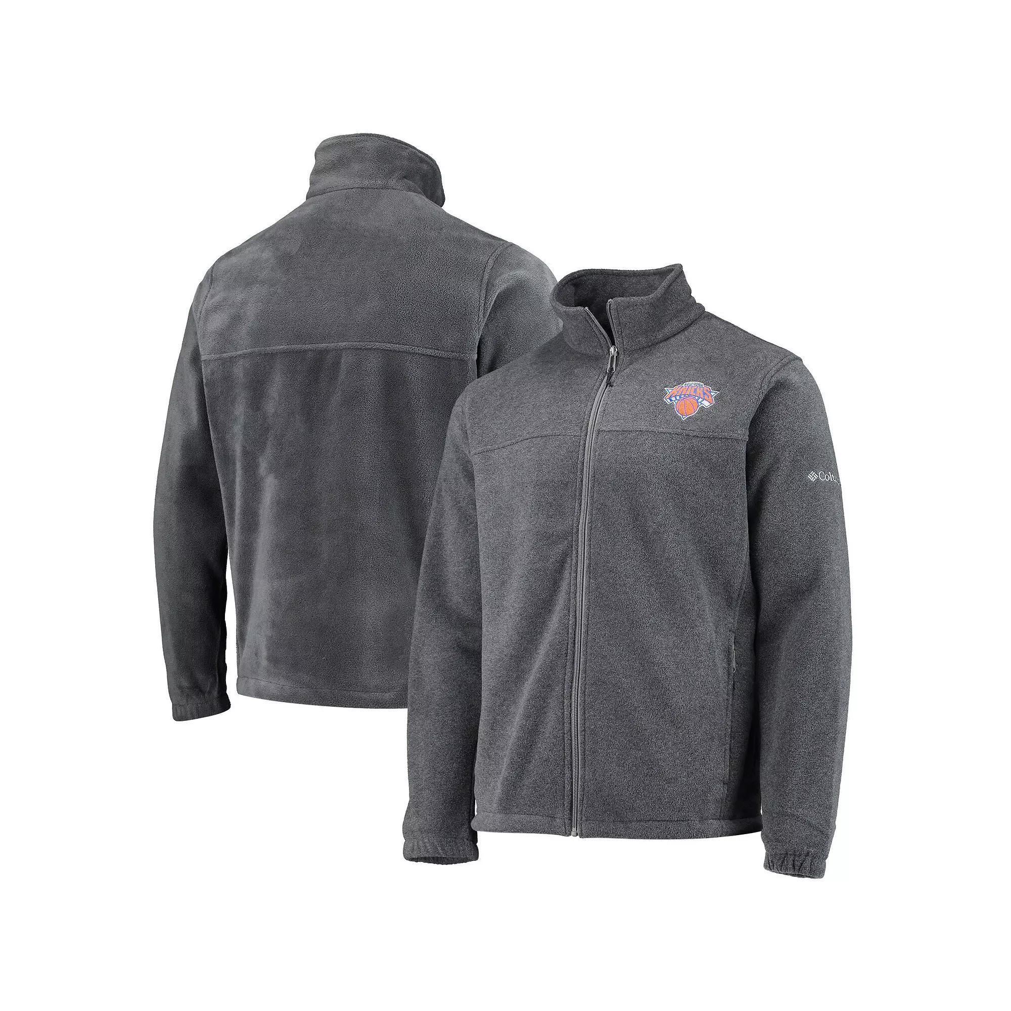 Mens Columbia Brooklyn Nets Heathered Charcoal Flanker Full-Zip Jacket Product Image