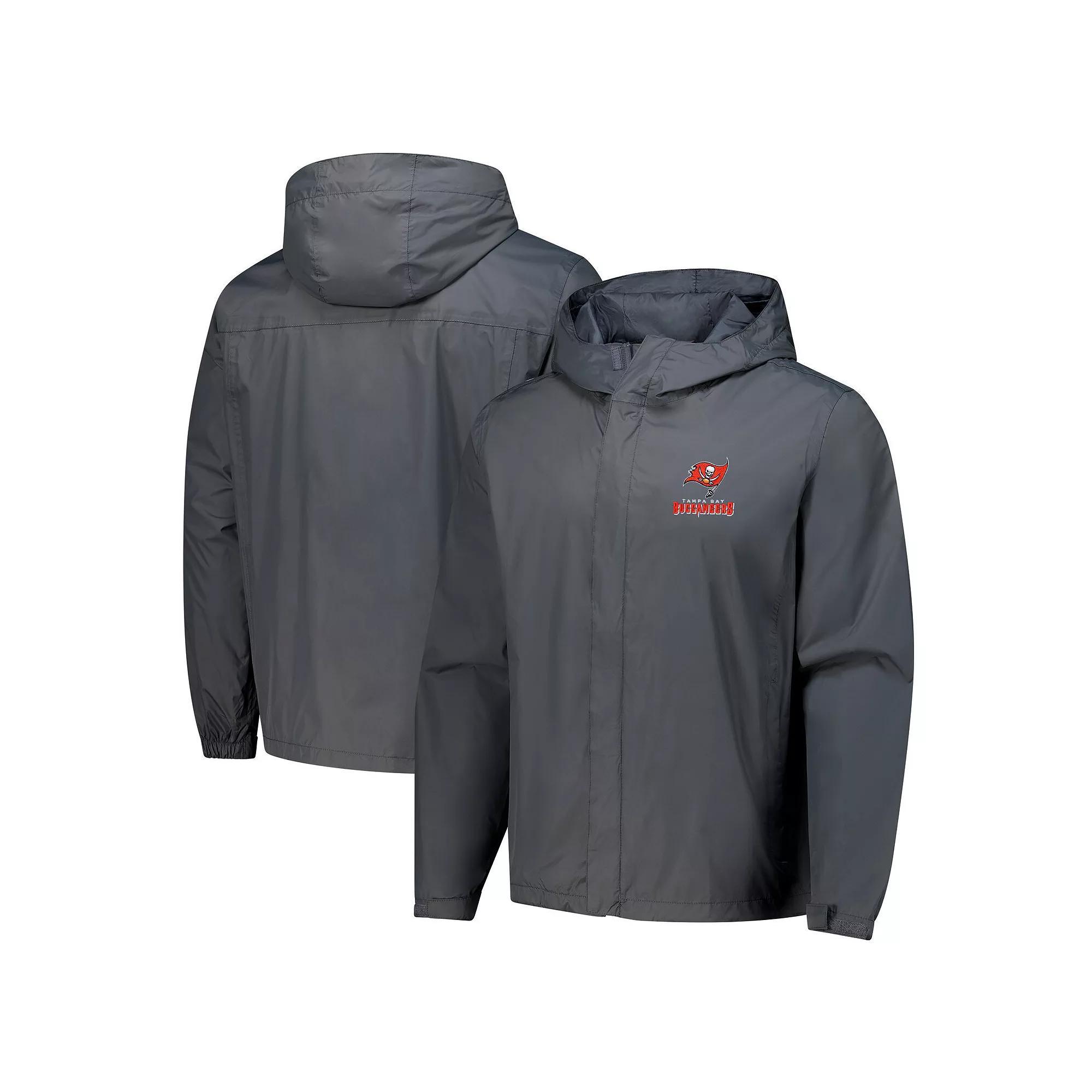 Mens Dunbrooke Graphite Miami Dolphins Tropic Waterproof Packable Full-Zip Hoodie Jacket Product Image