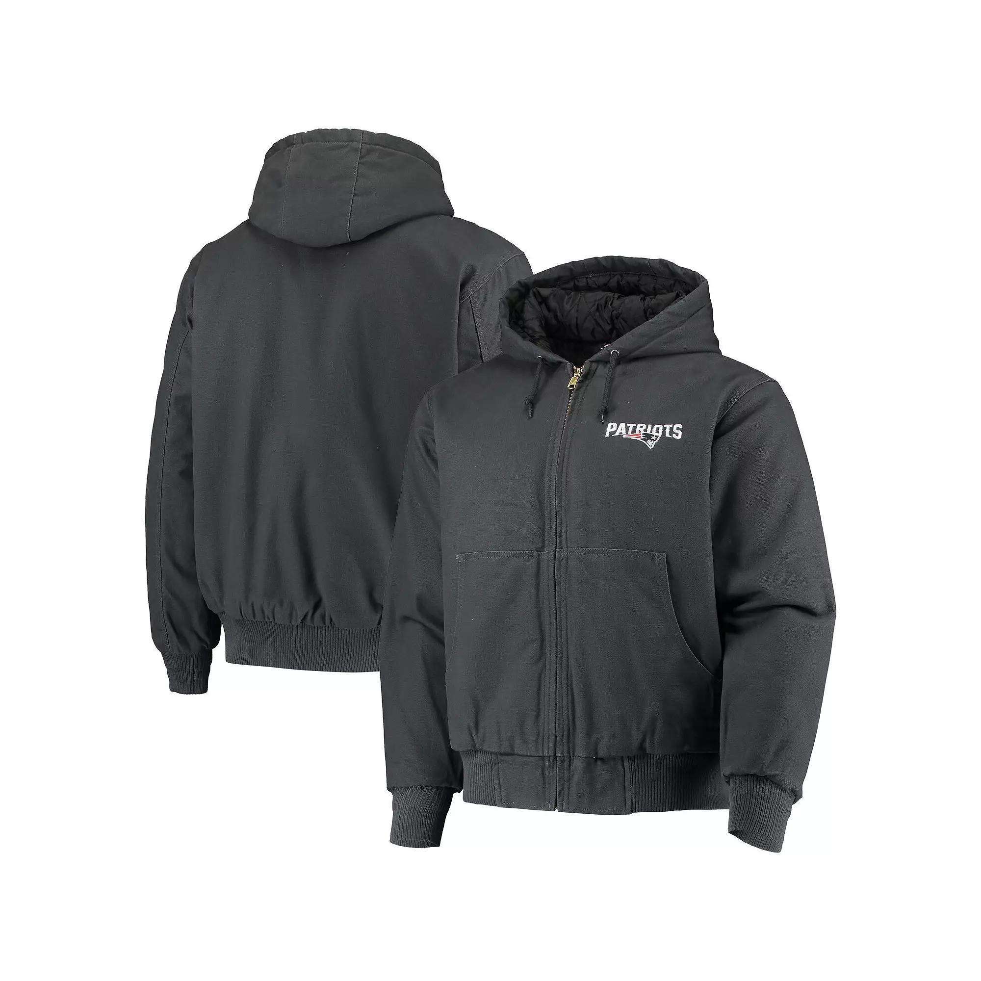 Men's Dunbrooke Navy New England Patriots Dakota Cotton Canvas Hooded Jacket, Size: Small, Blue Product Image